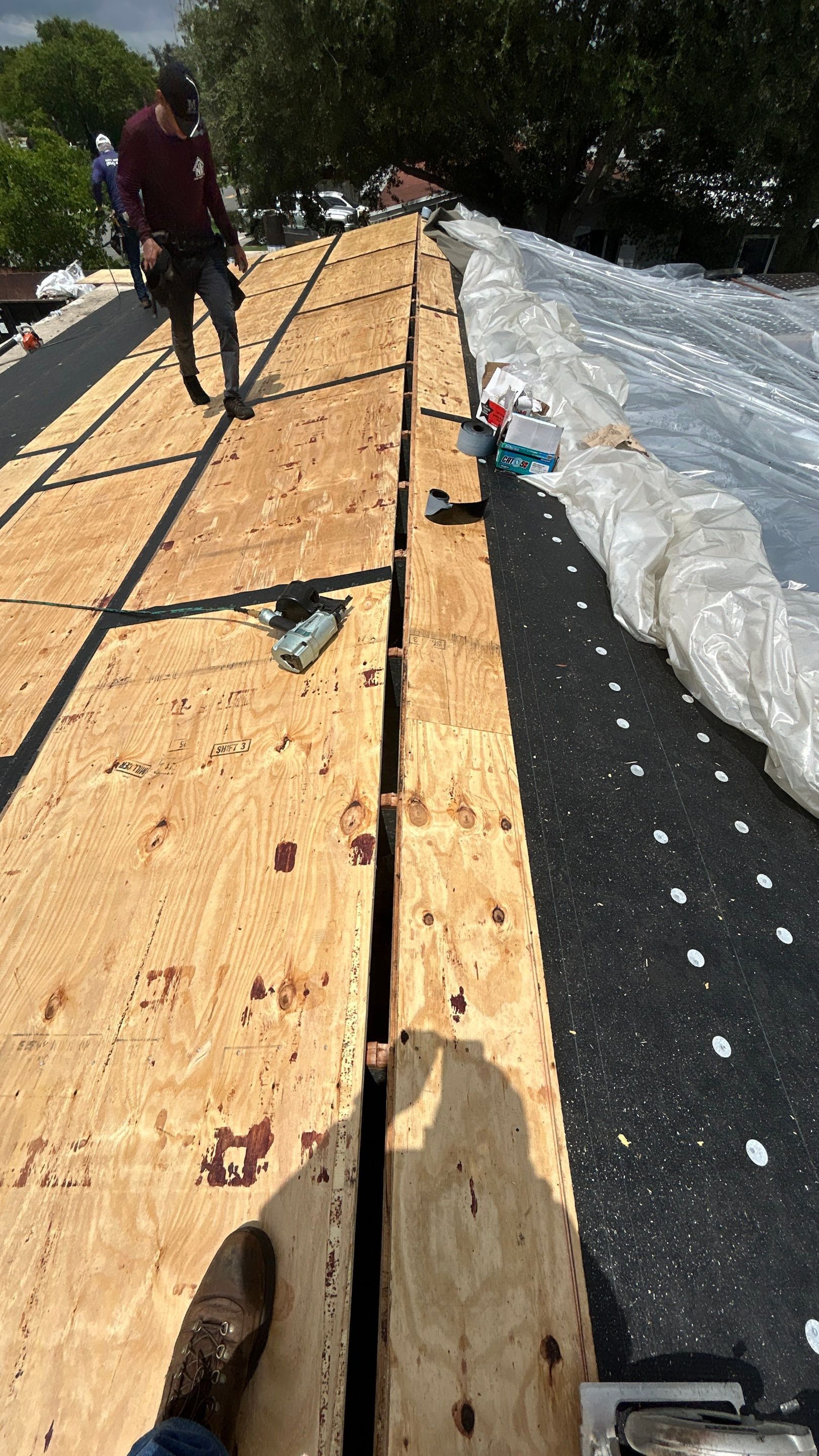 Residential Roofing Installation using Polyglass XFR and Polyanchor by Nast Roofing