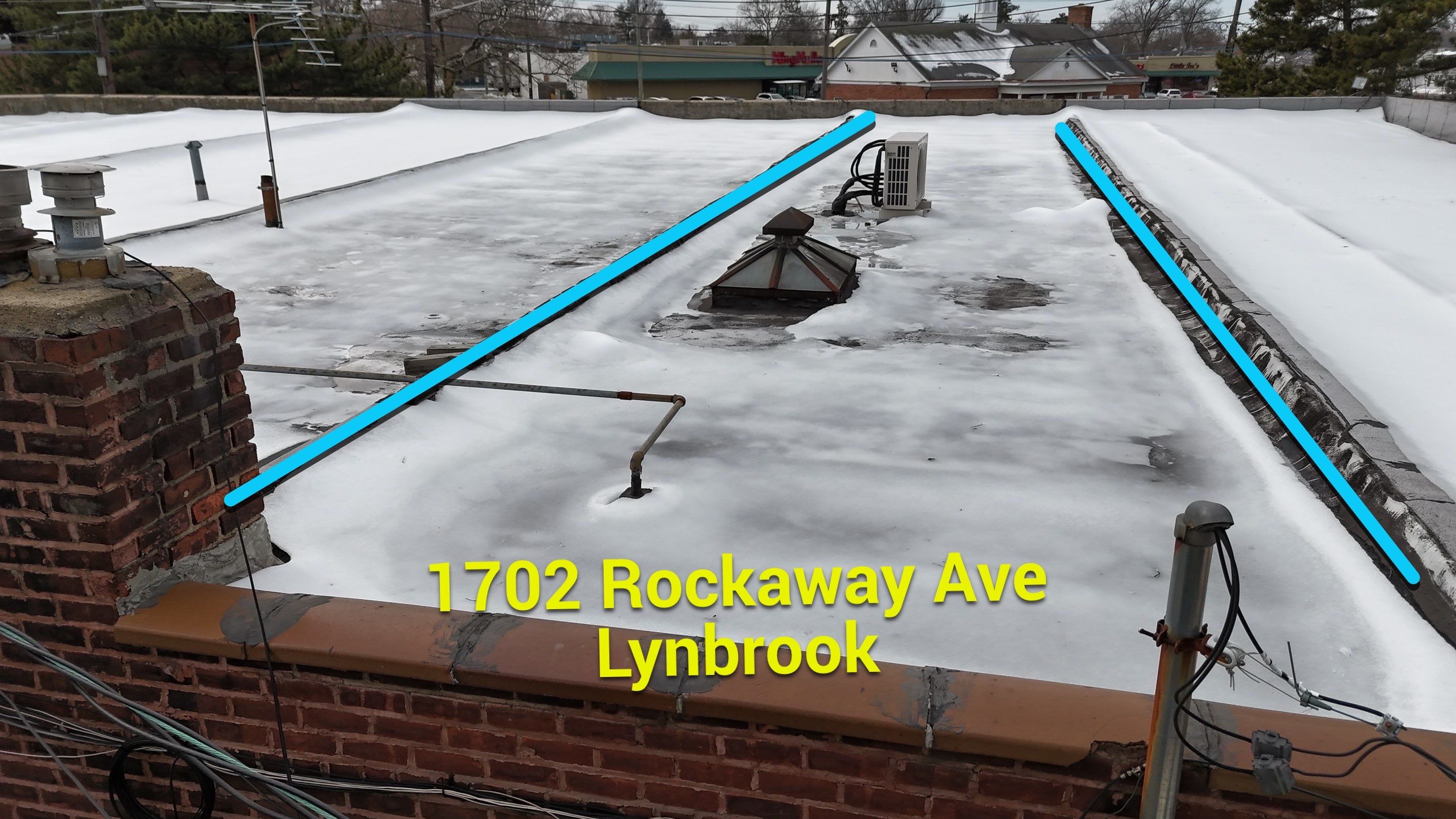 Commercial Roof Snow Removal by Above All Gutters