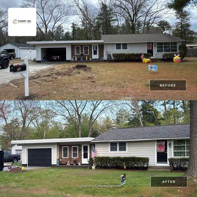 Hybrid Roof Replacement in Merrimack, NH | Owens Corning Duration Aged Copper Asphalt Shingles & EPDM Rubber Roof Installation
