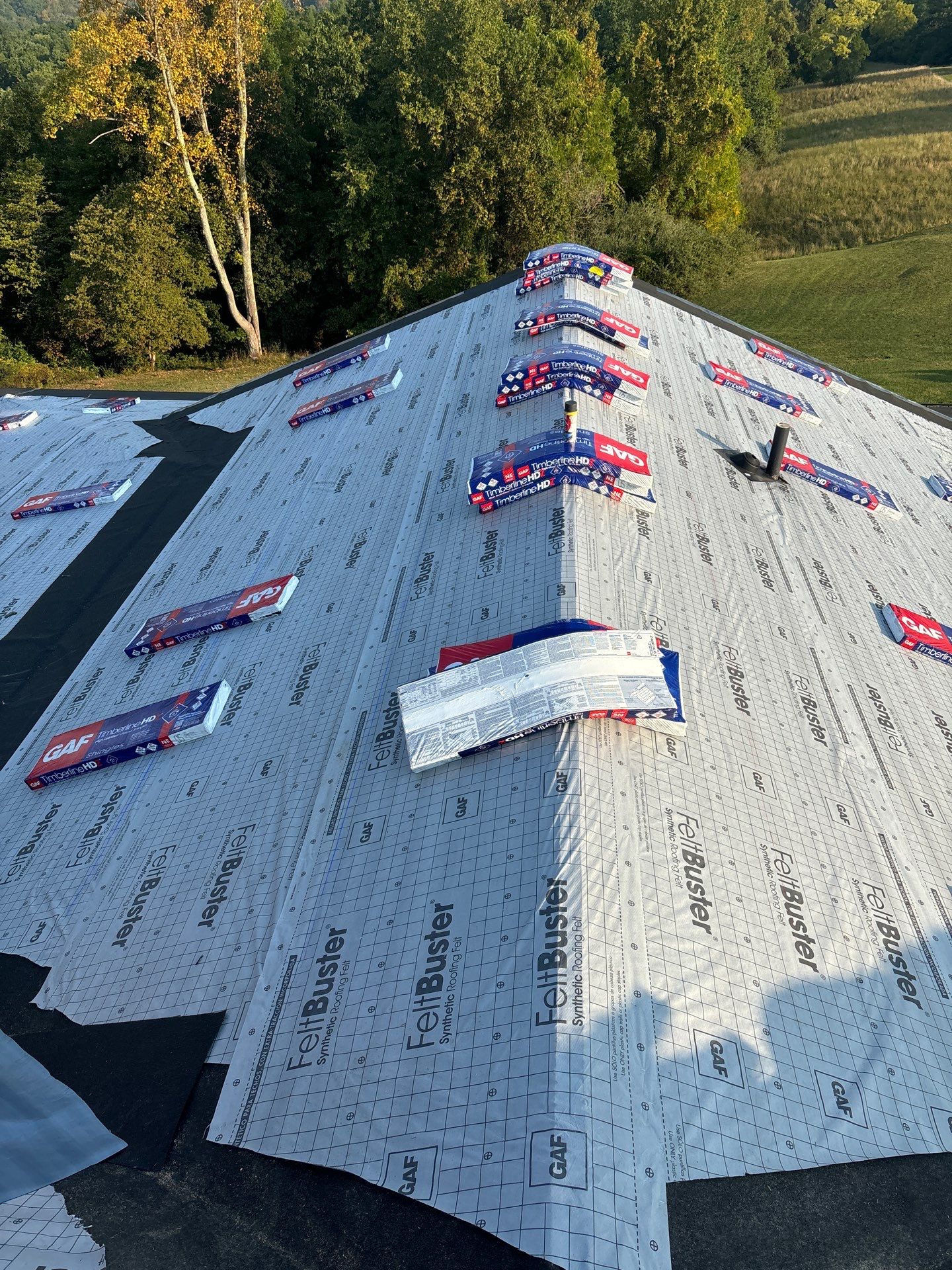 Residential Roofing Installation using GAF Timberline HDZ Charcoal In Parkersburg WV by Rainstoppers Roofing
