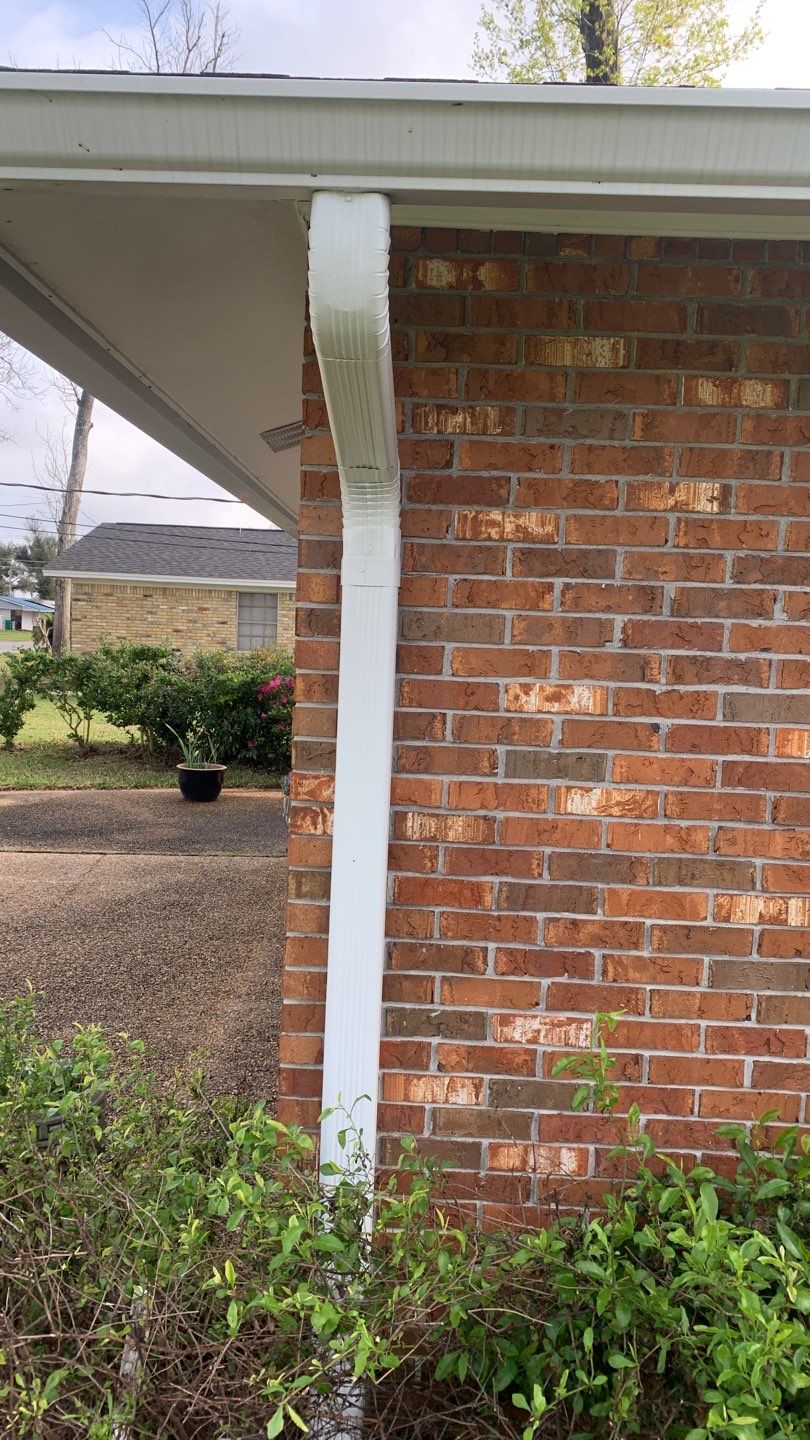 Seamless Aluminum Gutter and Down Spout Installation by Gutter Professors