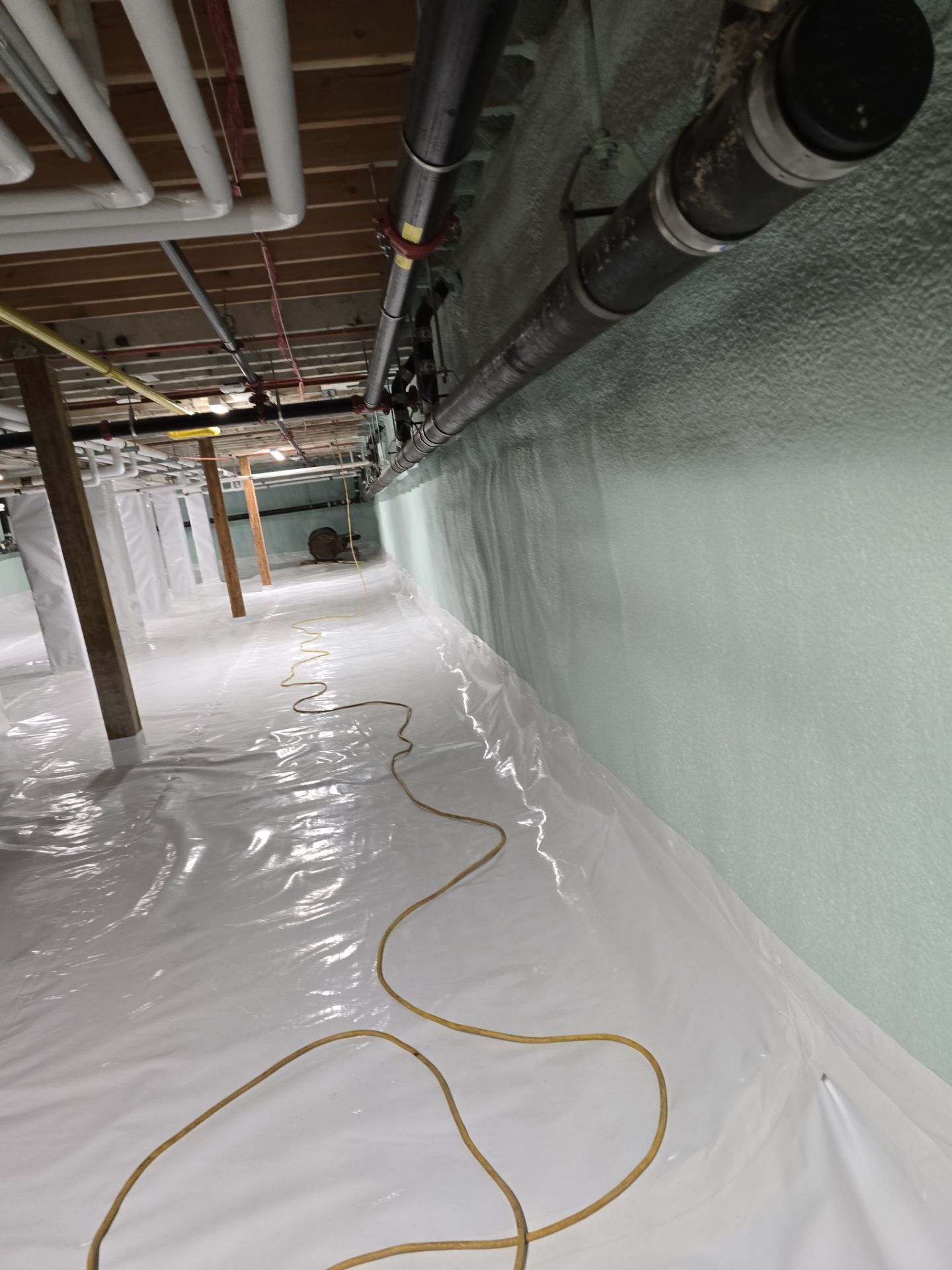 Crawl Space Encapsulation using Closed Cell Spray Foam by NYS Foam & Energy