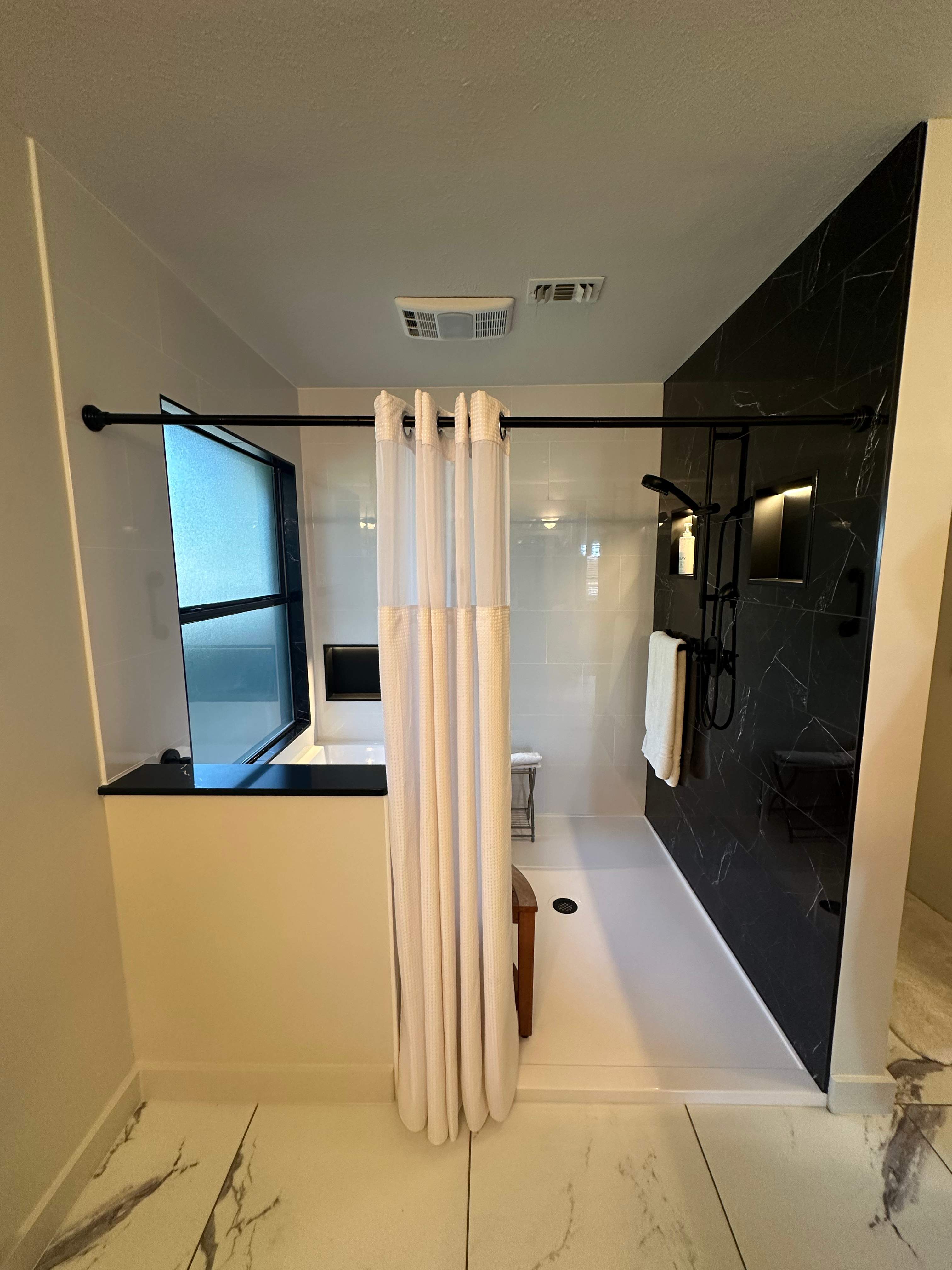 Stunning Boerne Bathroom Remodel Featuring Large Walk-in Shower by Legacy Bath and Kitchen 