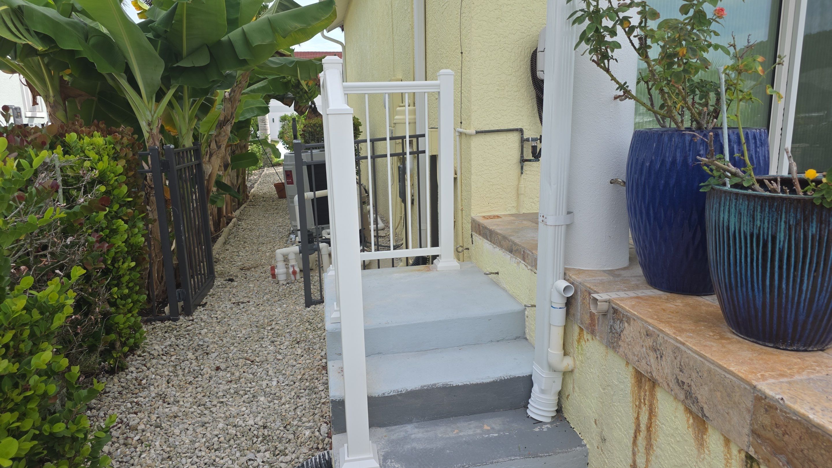 White Aluminum Railing Installation in Marco Island by True Fence LLC