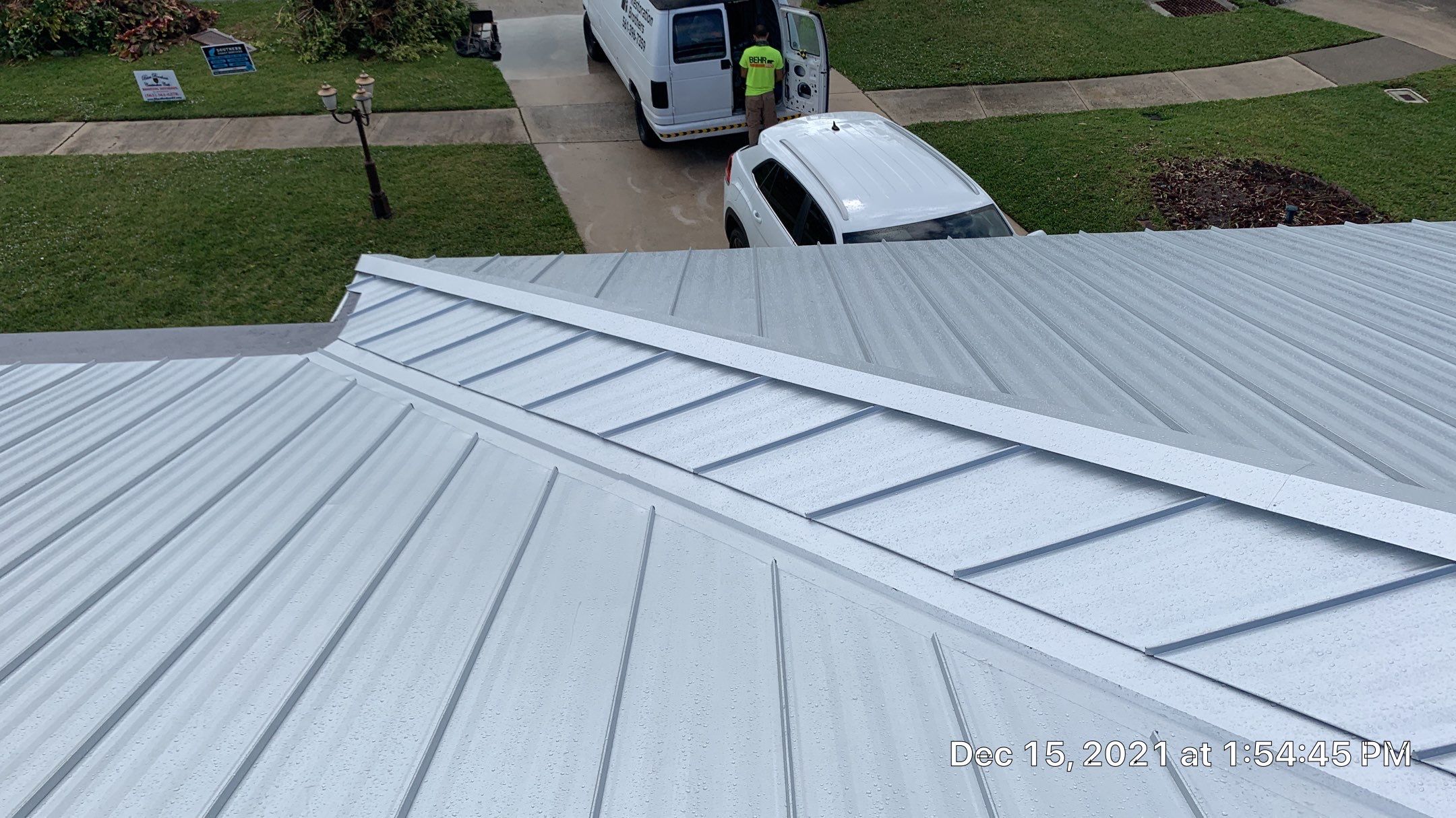 Residential Roofing Installation using 1" Nail strip metal roof by BLUES BROTHERS ROOFING