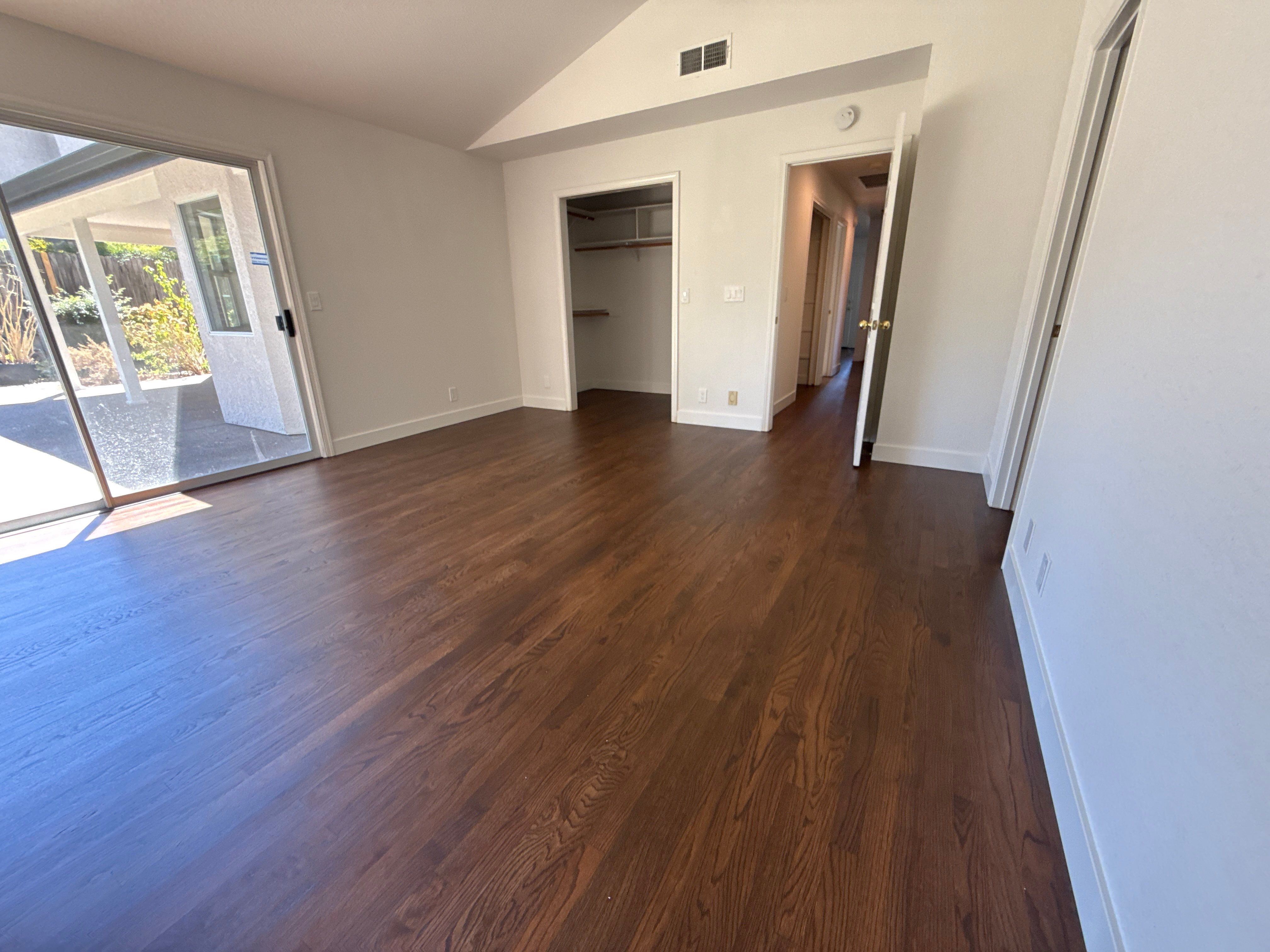 Custom Red Oak Hardwood Floor Installation and Finishing in Roseville by Footprints Floors South Sacramento