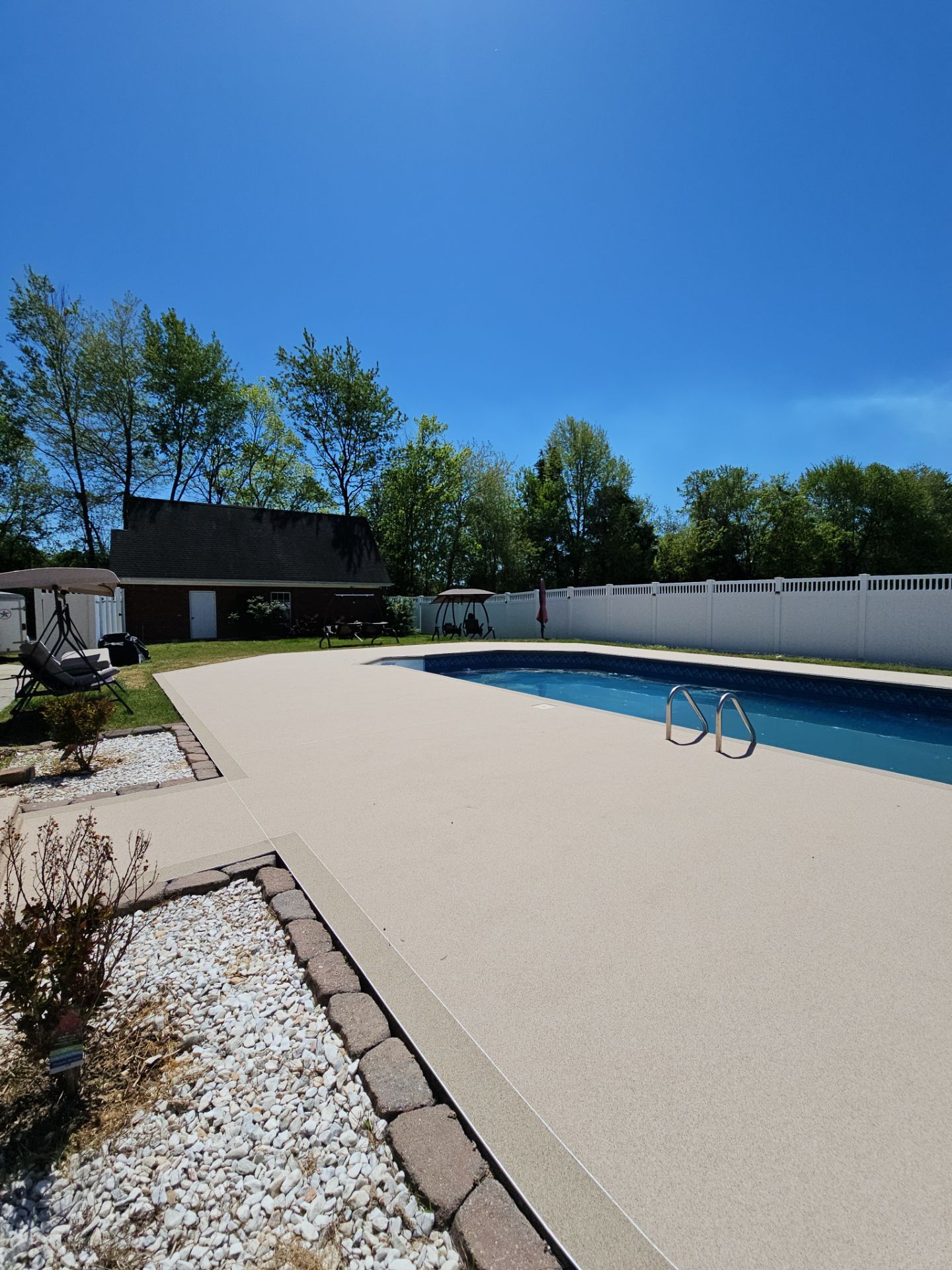 Pool Deck Upgrade Using Coconut and Biscuit by Elite Floor Solutions