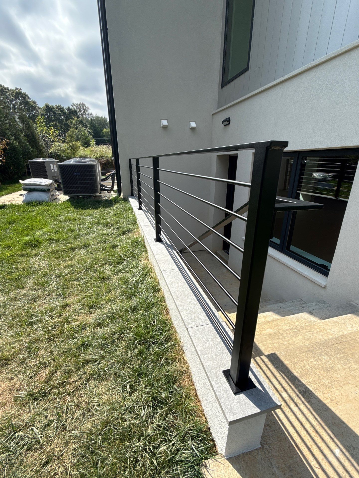 Modern Custom Horizontal Round Bar Railings – Contemporary Residential Design by Capitol Iron Works