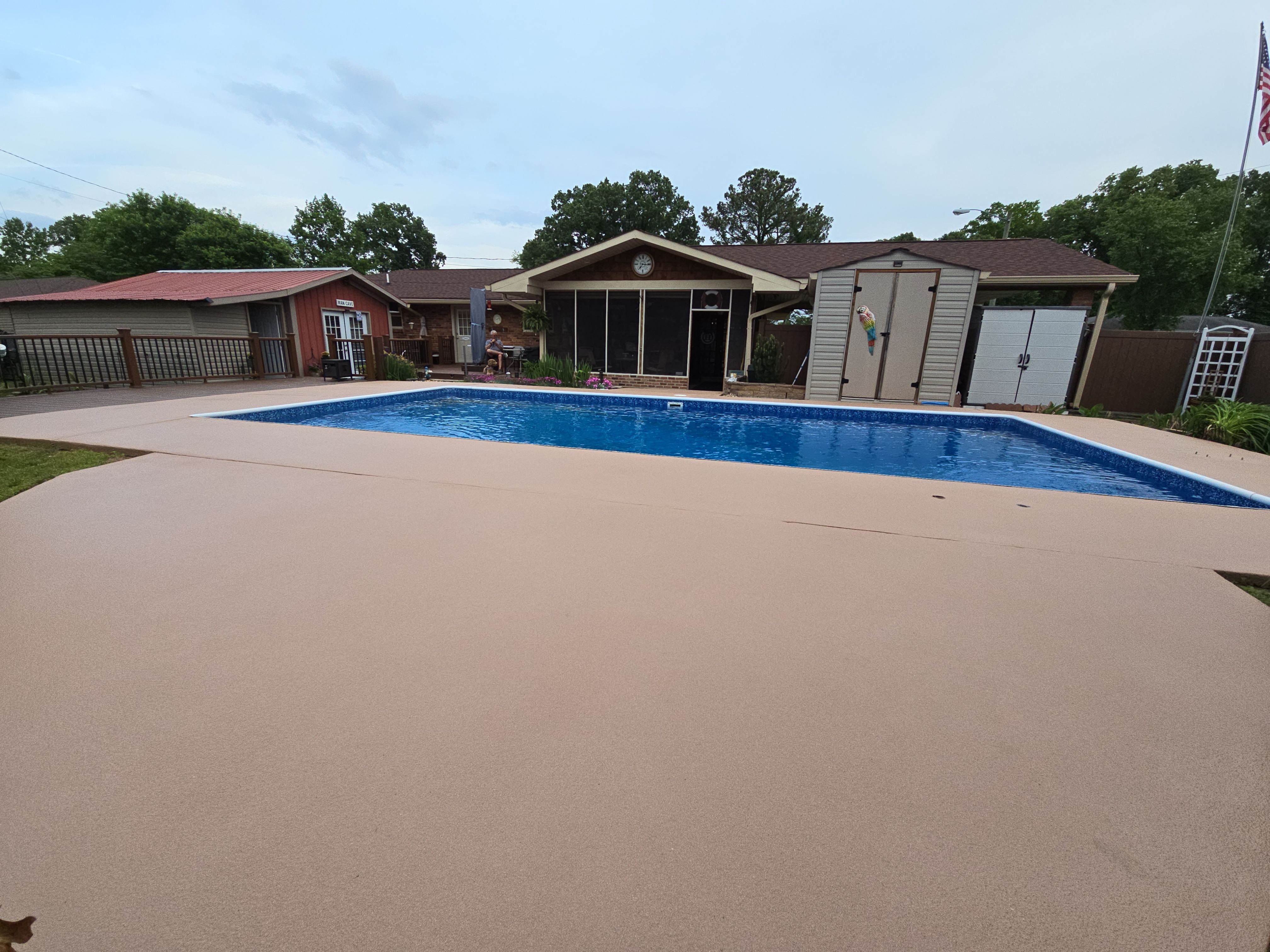 Beautiful Pool Deck in Rossville, GA by Elite Floor Solutions