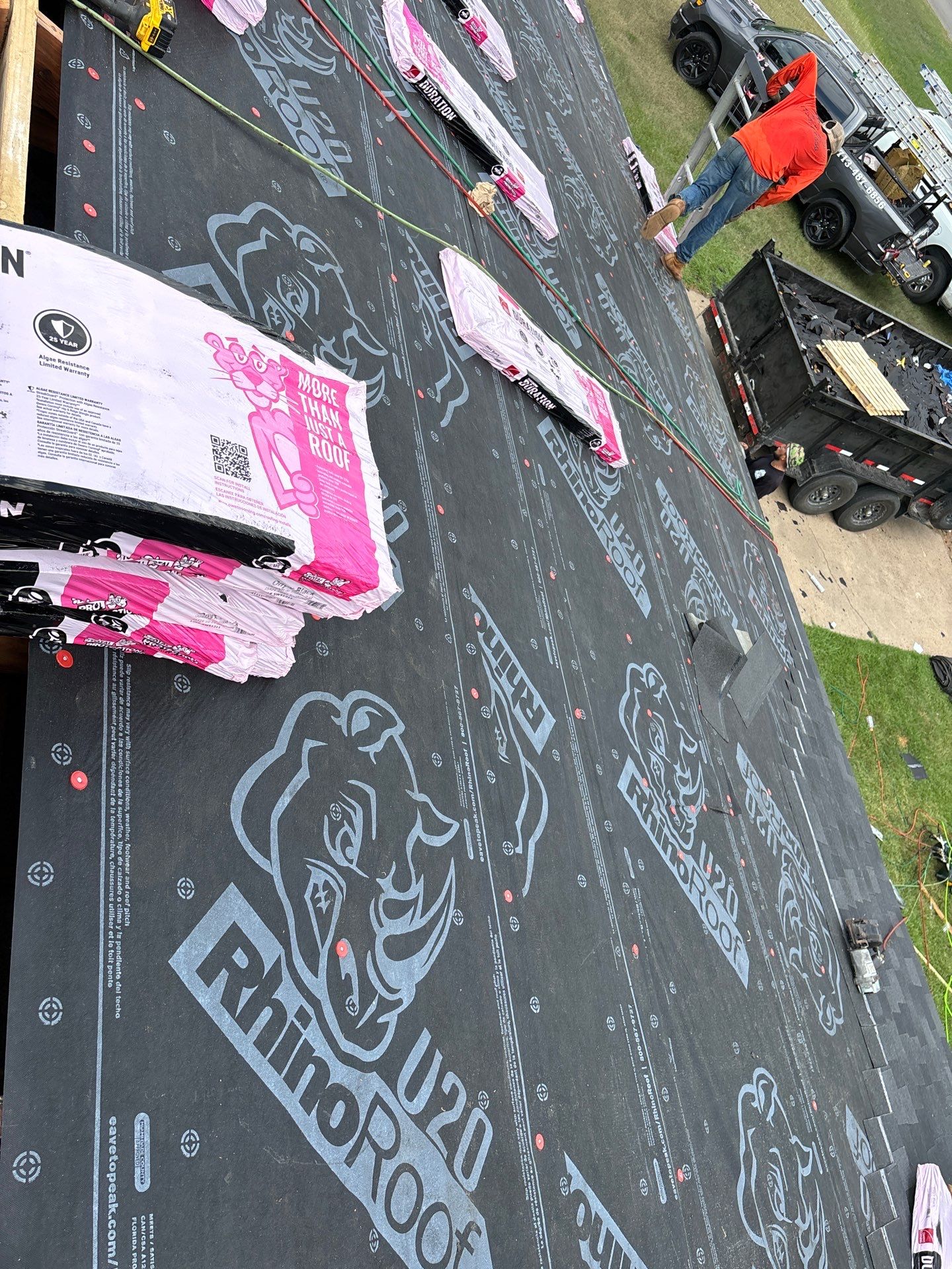 Residential Roofing Installation using Owen's Corning Duration (Lifetime) Shingles by Roof Repair Company