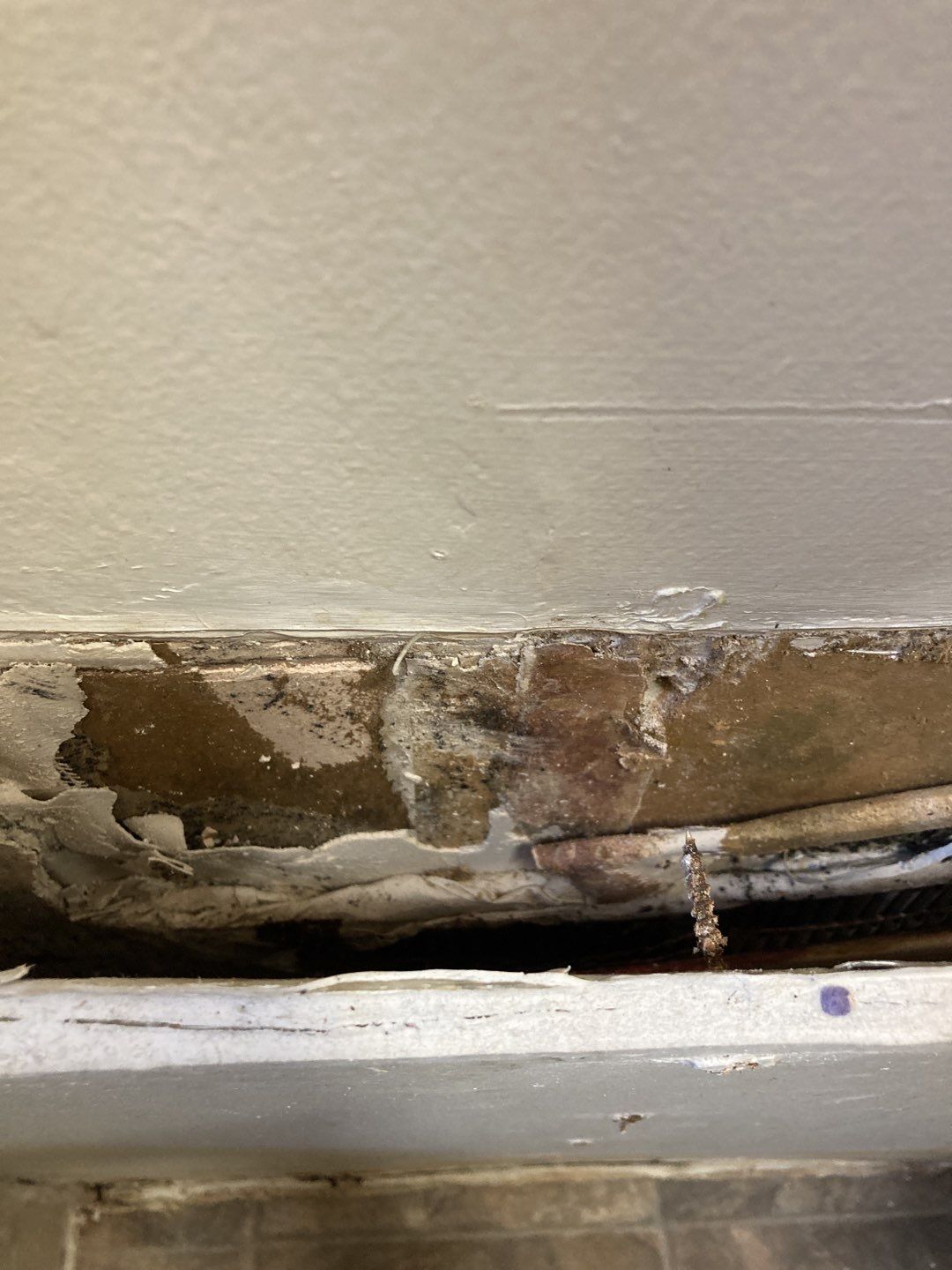 Water Damage in Bathroom by Accountable Home Services