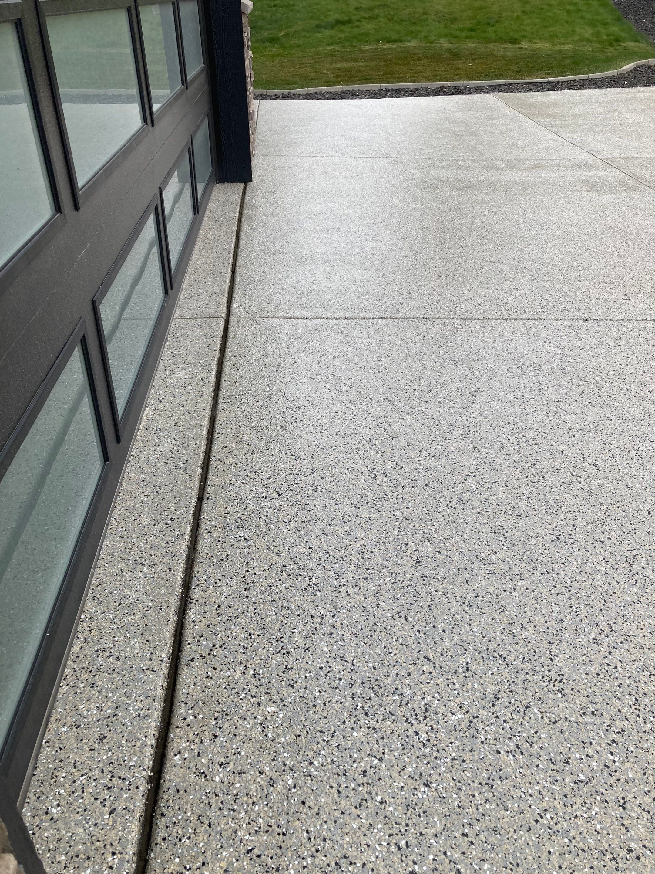 Driveway Transformation using Mediterranean Colorway by Croc Coatings, LLC