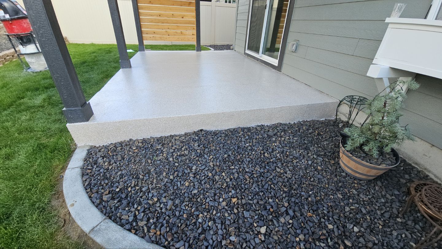 Patio Transformation using Sandstone by Croc Coatings, LLC