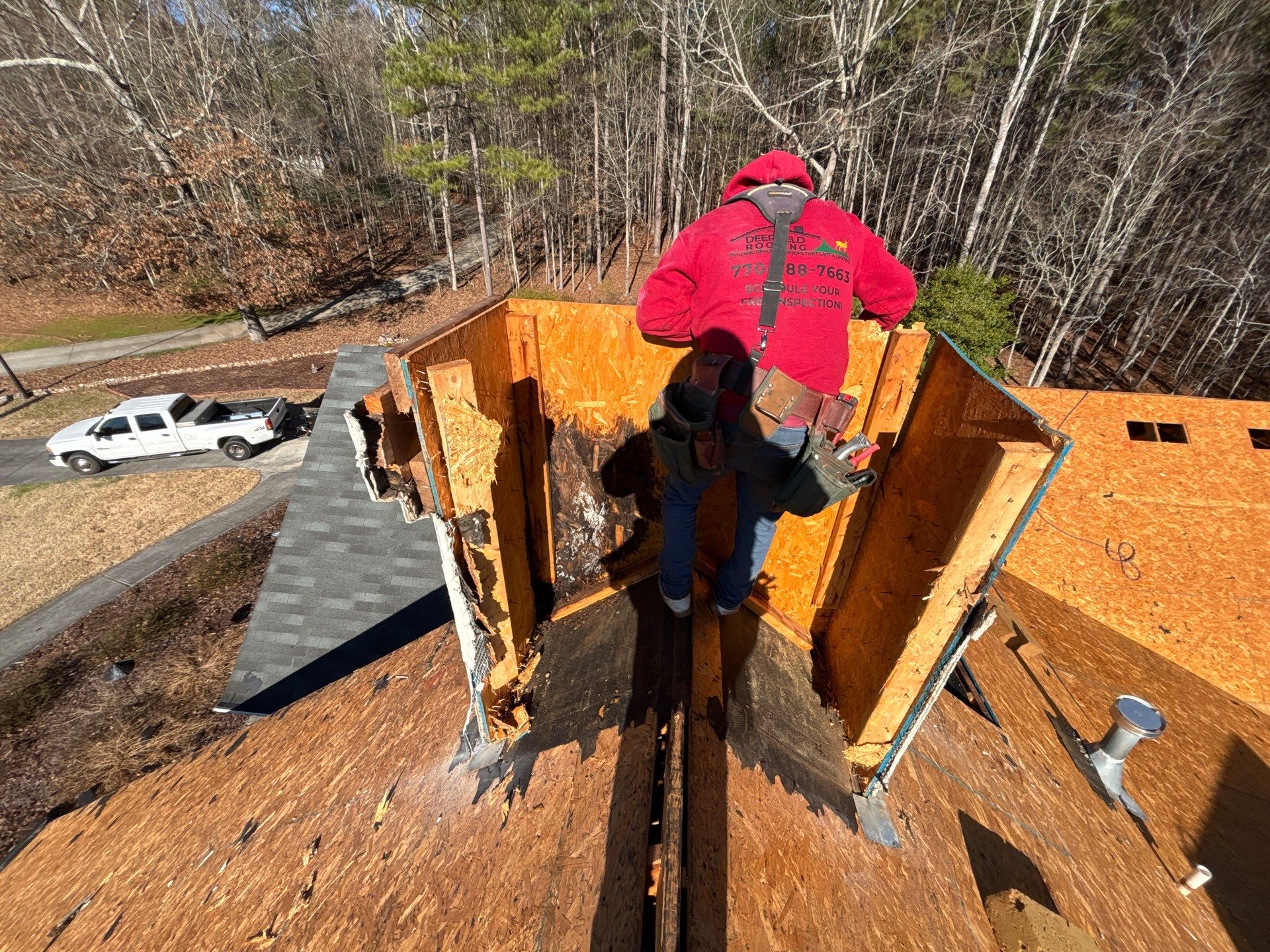 Roof replacement by Deerfield Roofing LLC