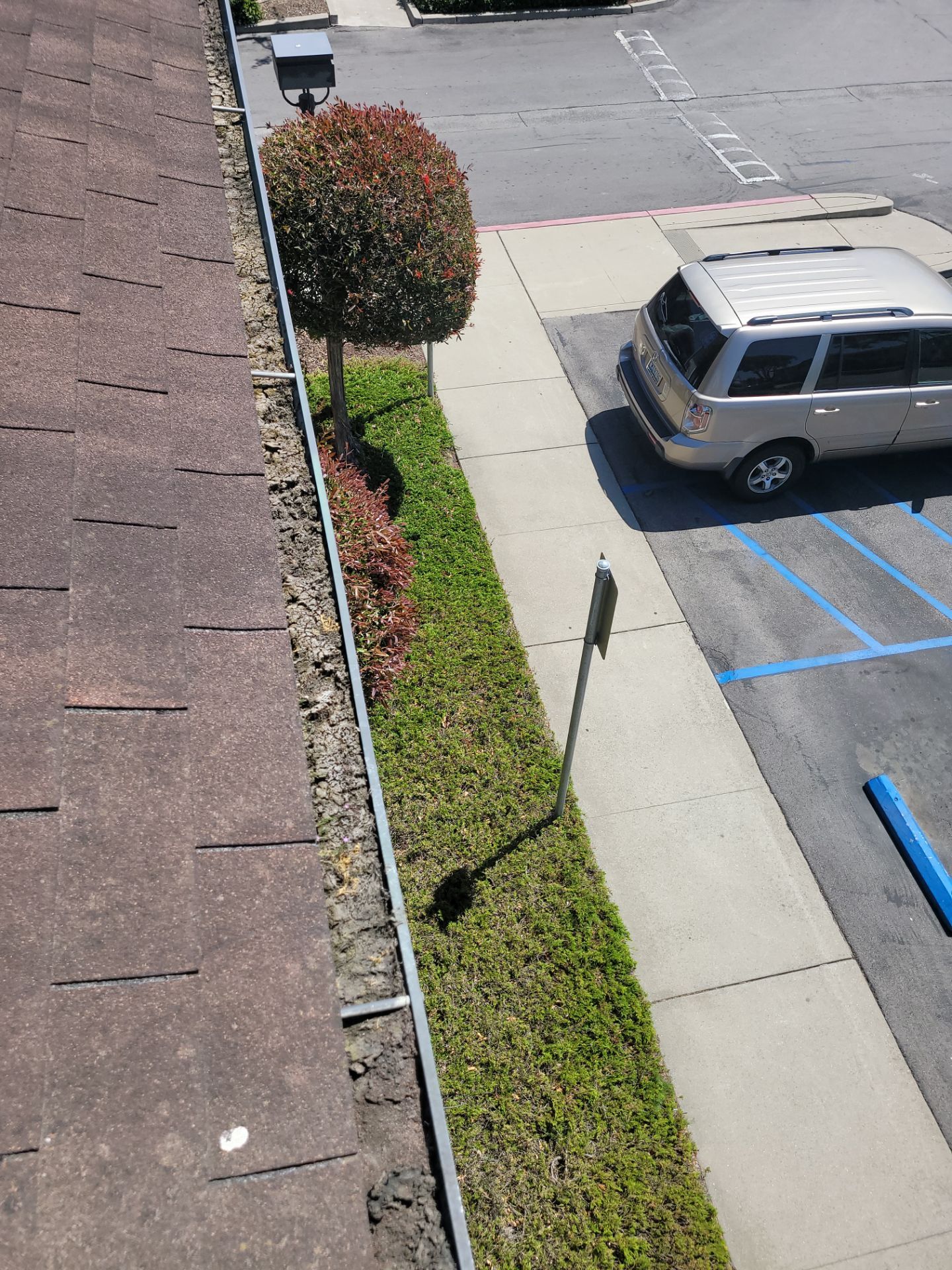 HOA gutter cleaning before photo.
