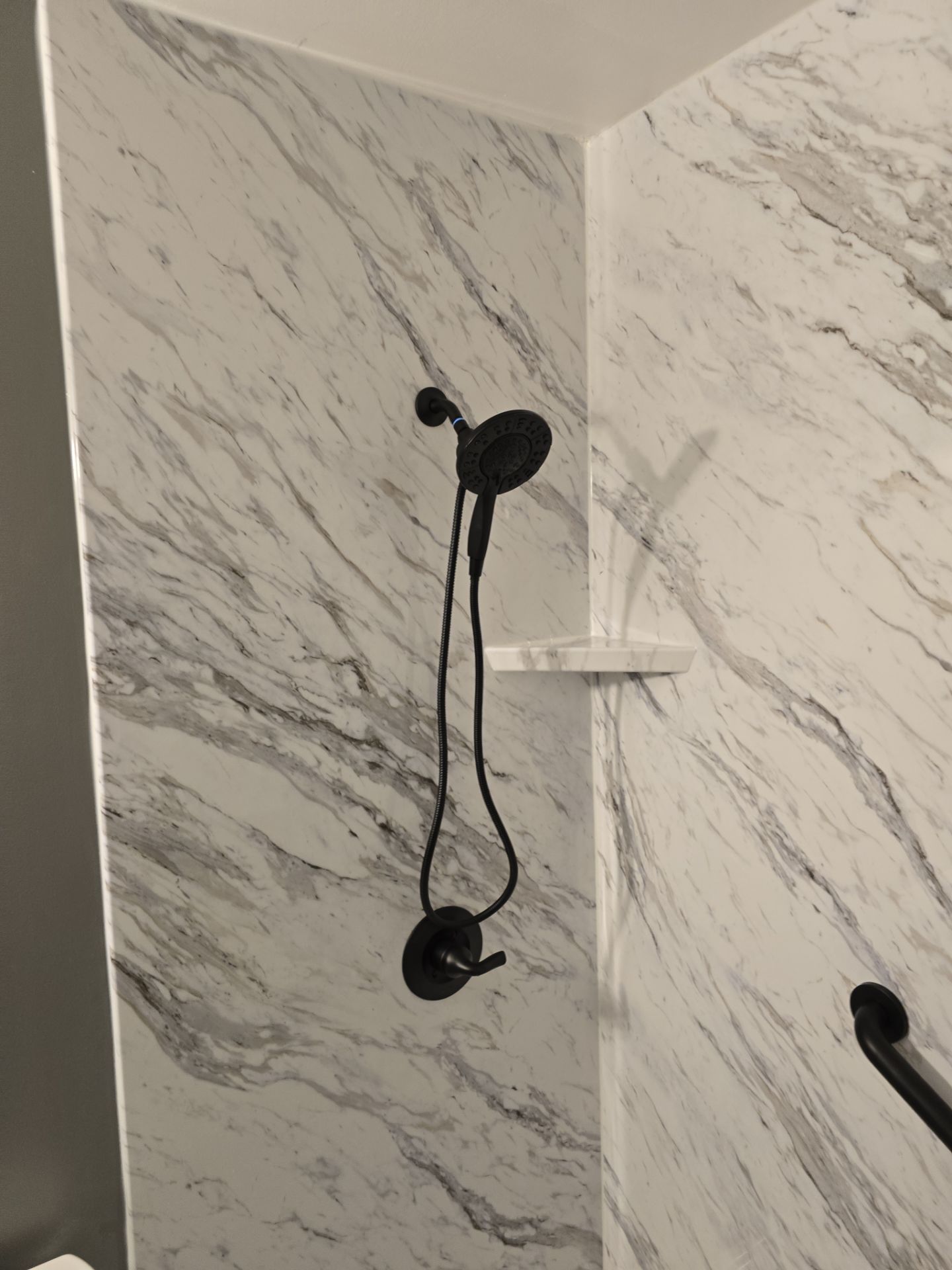 Beautiful tub to shower! by The Shower Company
