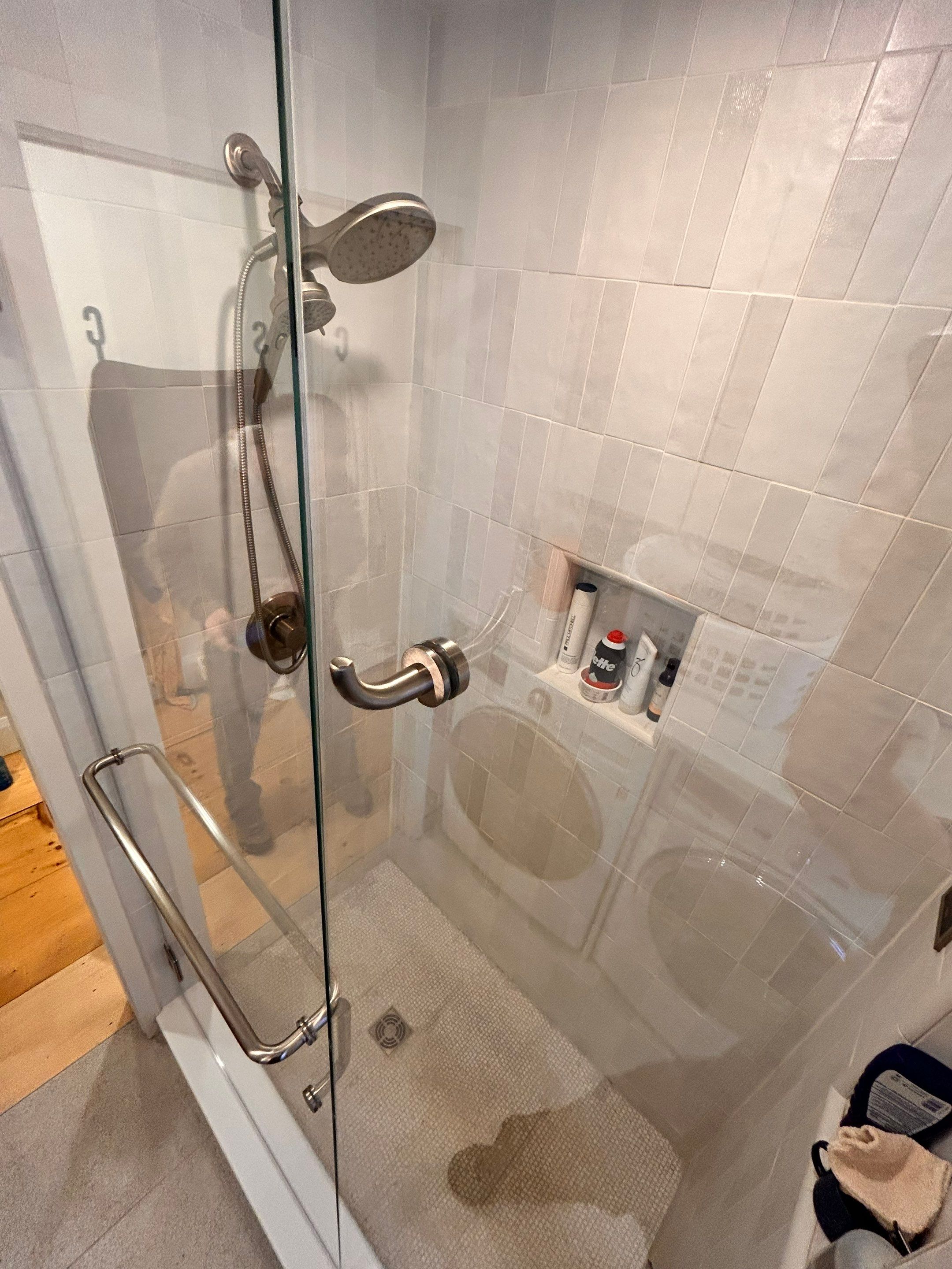 Steam Shower using Tempered Low Iron Shower Glass by Cheshire Glass Company