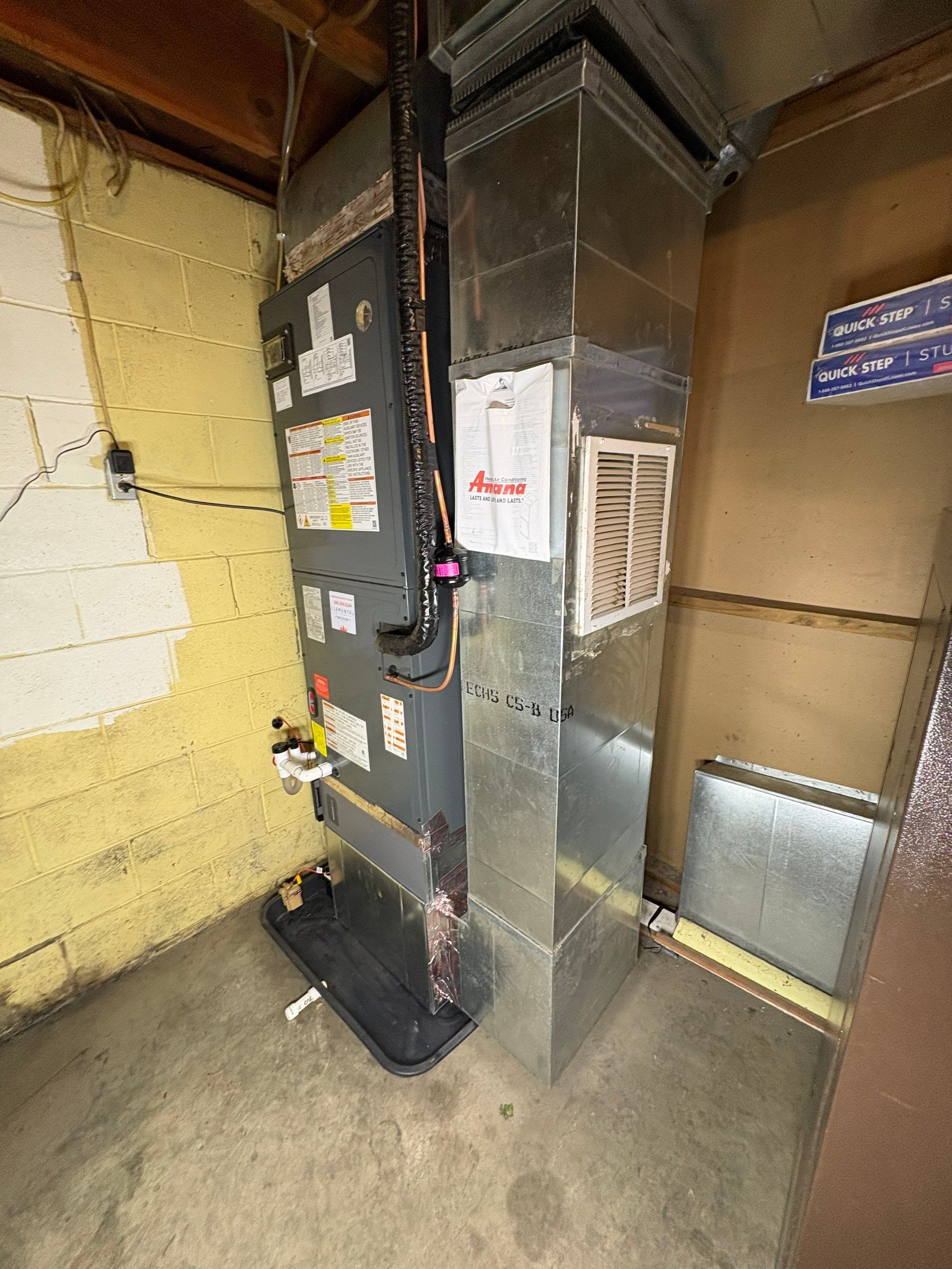 Amana S-Series install in Maurertown by Elemental Heating and air conditioning LLC