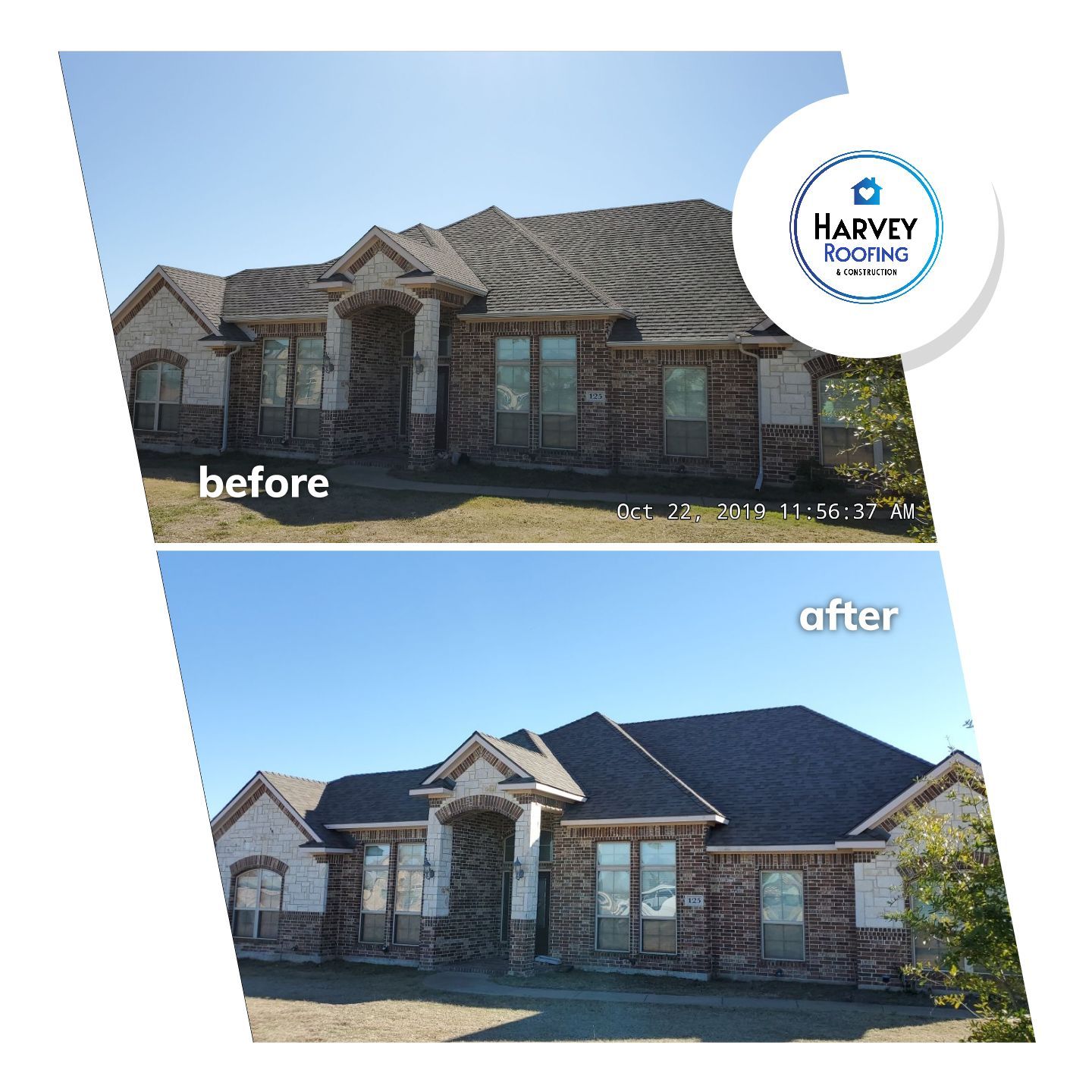 Residential Roofing Installation using Malarkey Legacy Scotchgard Shingles by Harvey Roofing & Construction