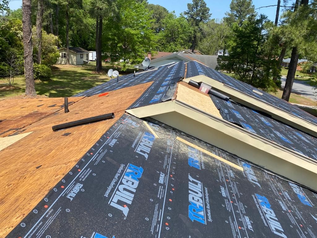 Residential Roofing Installation using High Grade Asphalt Shingles by Carolina Trophy Roofs