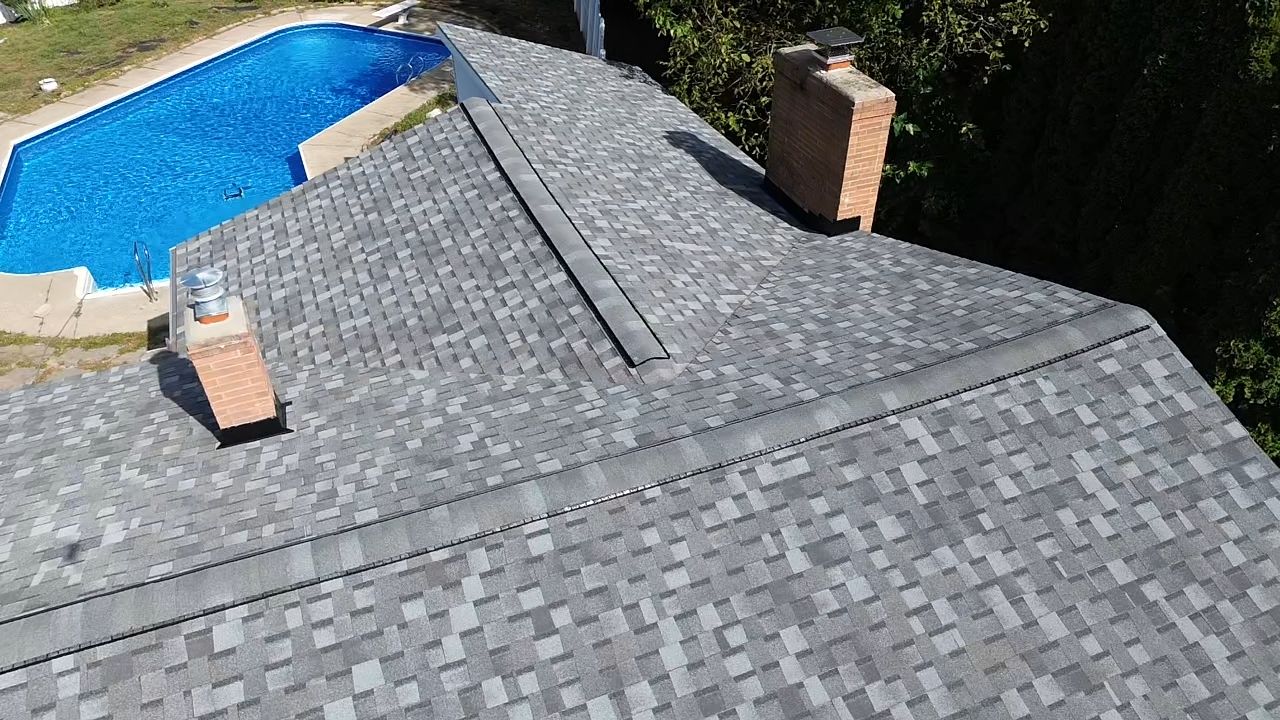 Atlas Pinnacle, Color, Coastal Granite, Drip Edge, Color, Black by Eagle Eye Roofing