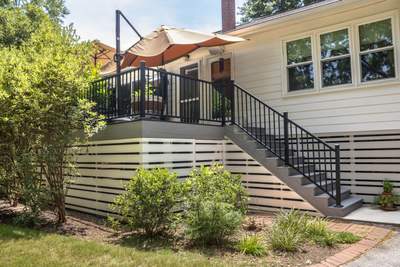 Atlanta, GA Deck Replacement and Hog Board Underpinning Install with Deckorators Summit Series Decking and Hardie Trim