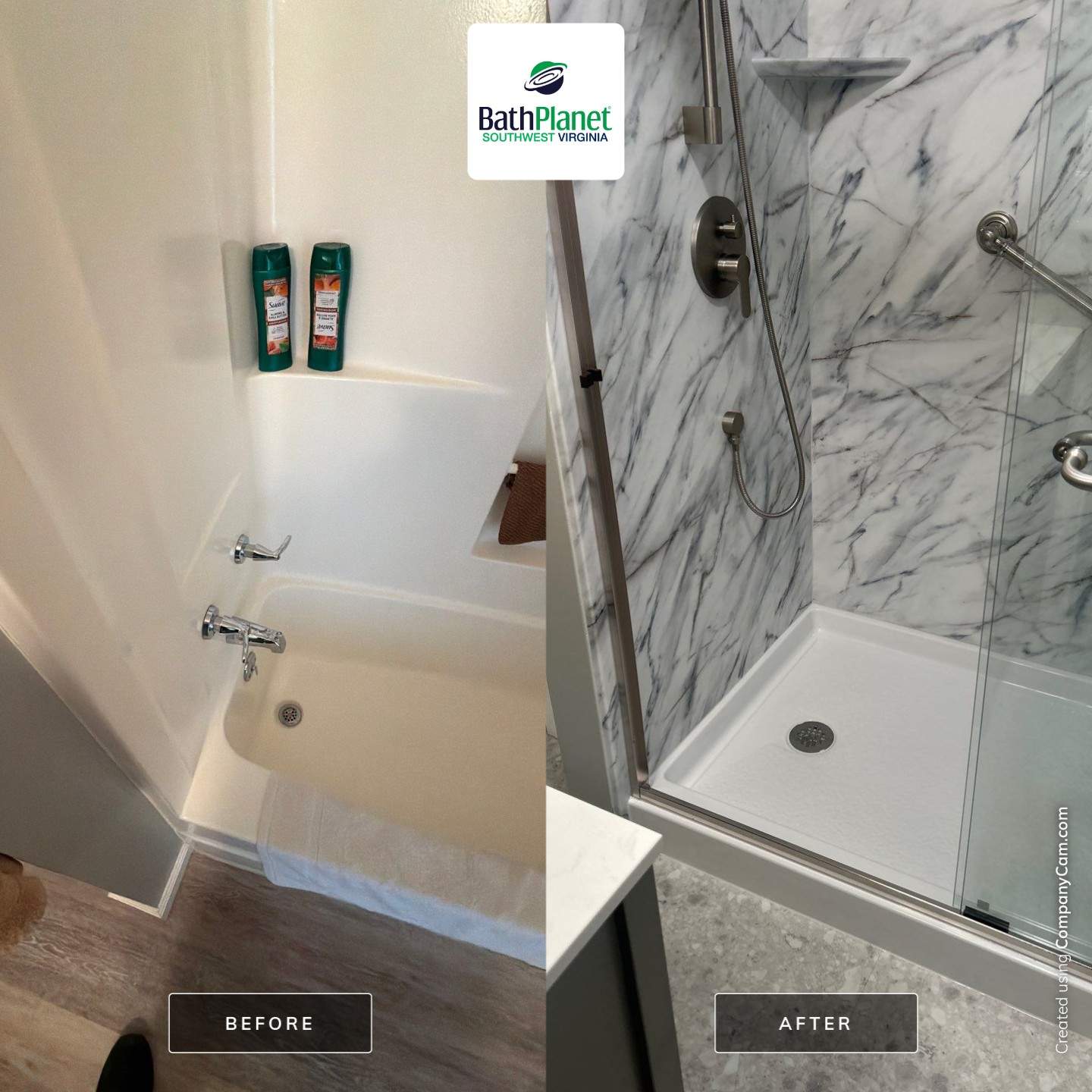 Tub to Shower Remodel by BathPlanet SW Virginia