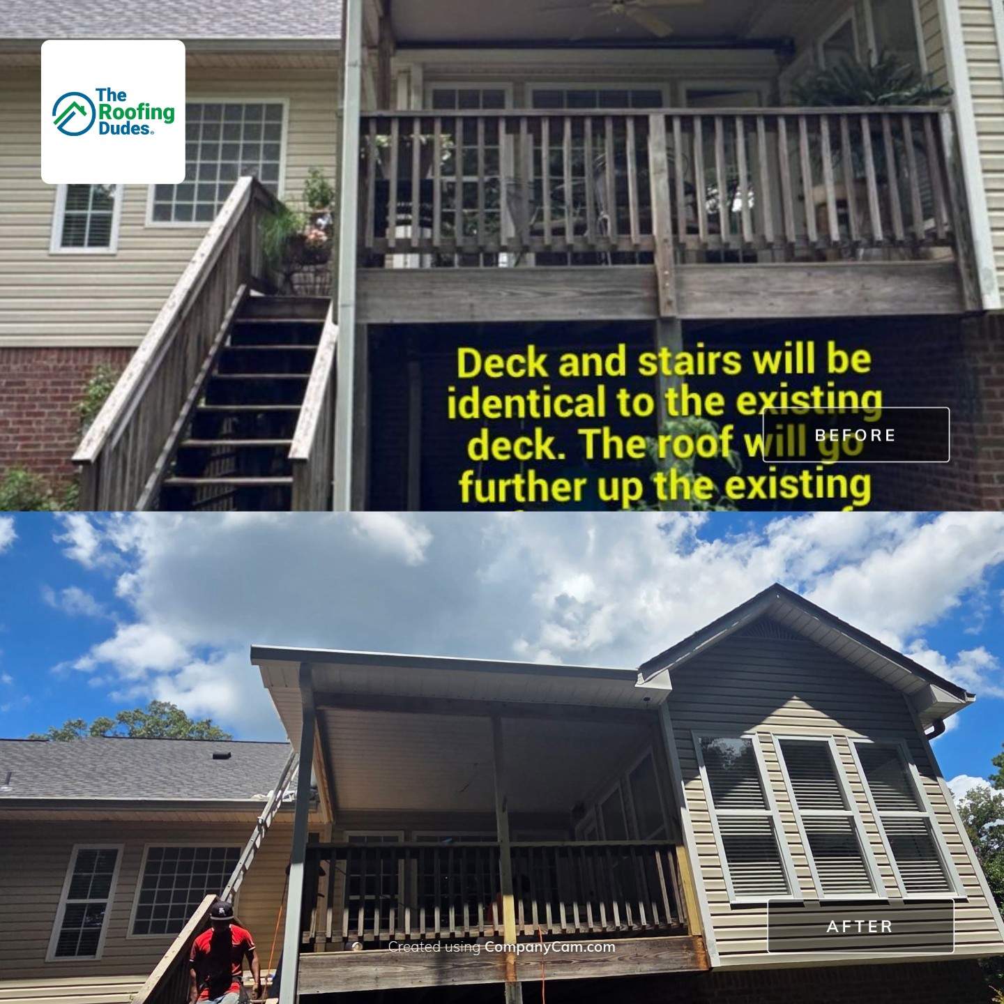 Deck Roof System Replacement in Vestavia Hills (Charcoal) by The Roofing Dudes