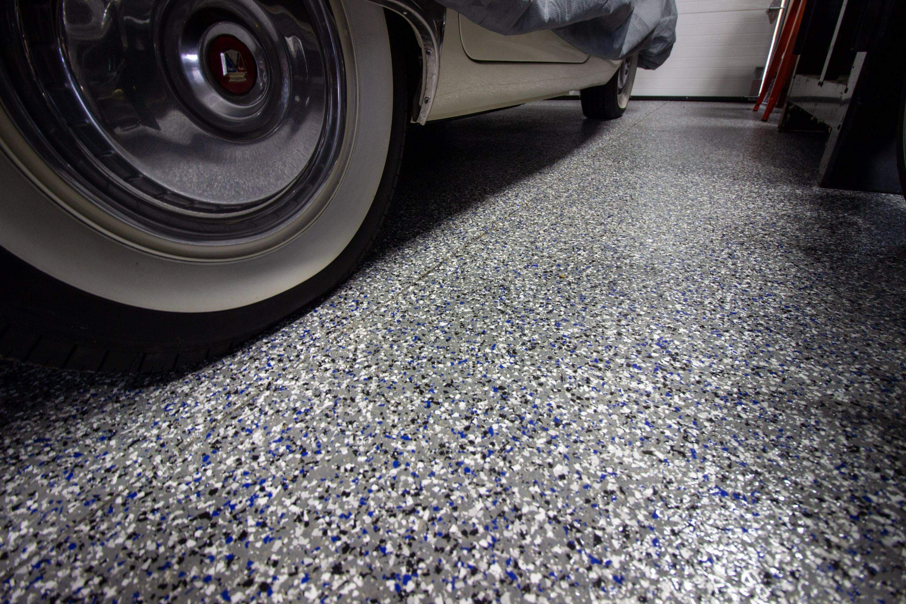 Garage Floor using Galaxy Blue by Your1DayFloor.com