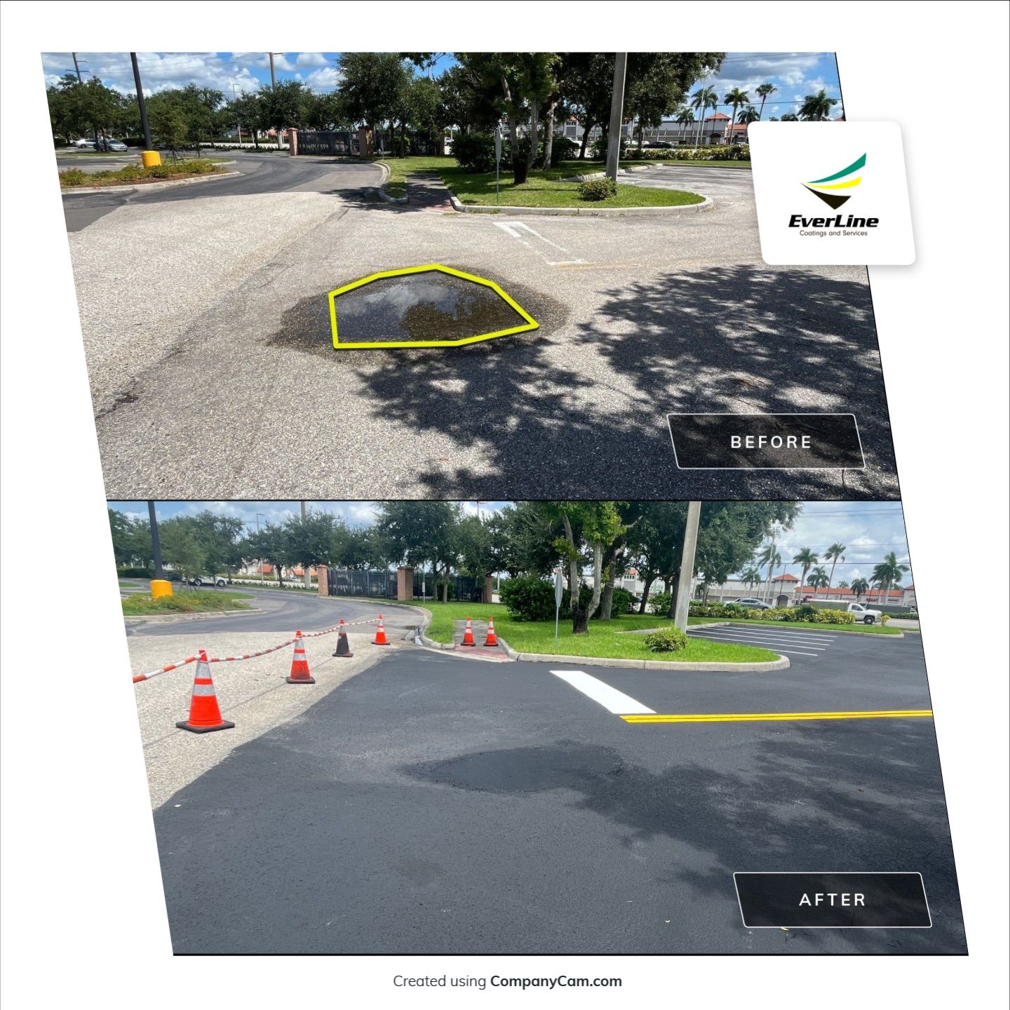 Smart Maintenance, Lasting Appeal: Parking Lot Upgrade at Applebee’s by Everline Coatings & Services - Southwest FL