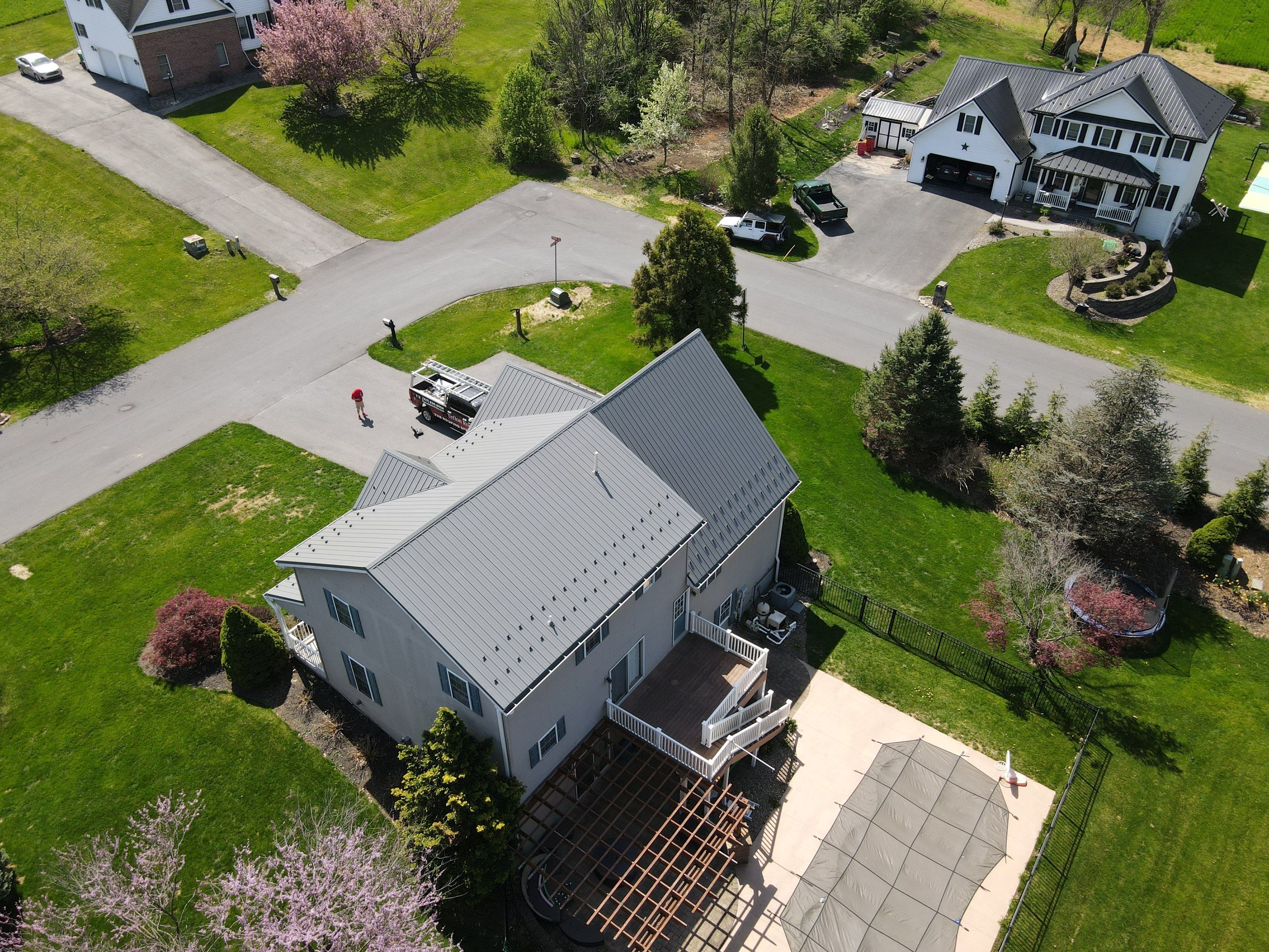 Residential Roofing Installation using Everlast Azm Panel -charcoal by Teflon Roofing