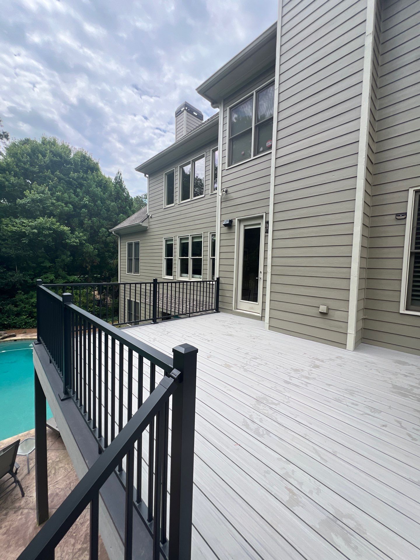 Marietta, GA Deck Resurface using Deckorators Summit Series Decking and ALX Contemporary Railing by Nelson Exteriors