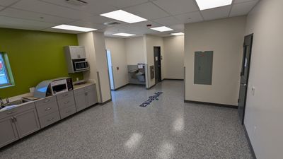 Commercial Floor Transformation using Aurora Accent W/Hypnotic Blue