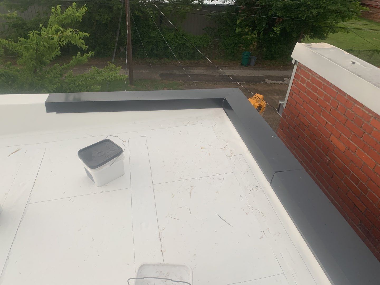 Commercial Roofing Installation using 50 mil PVC by Hostetler Roofing