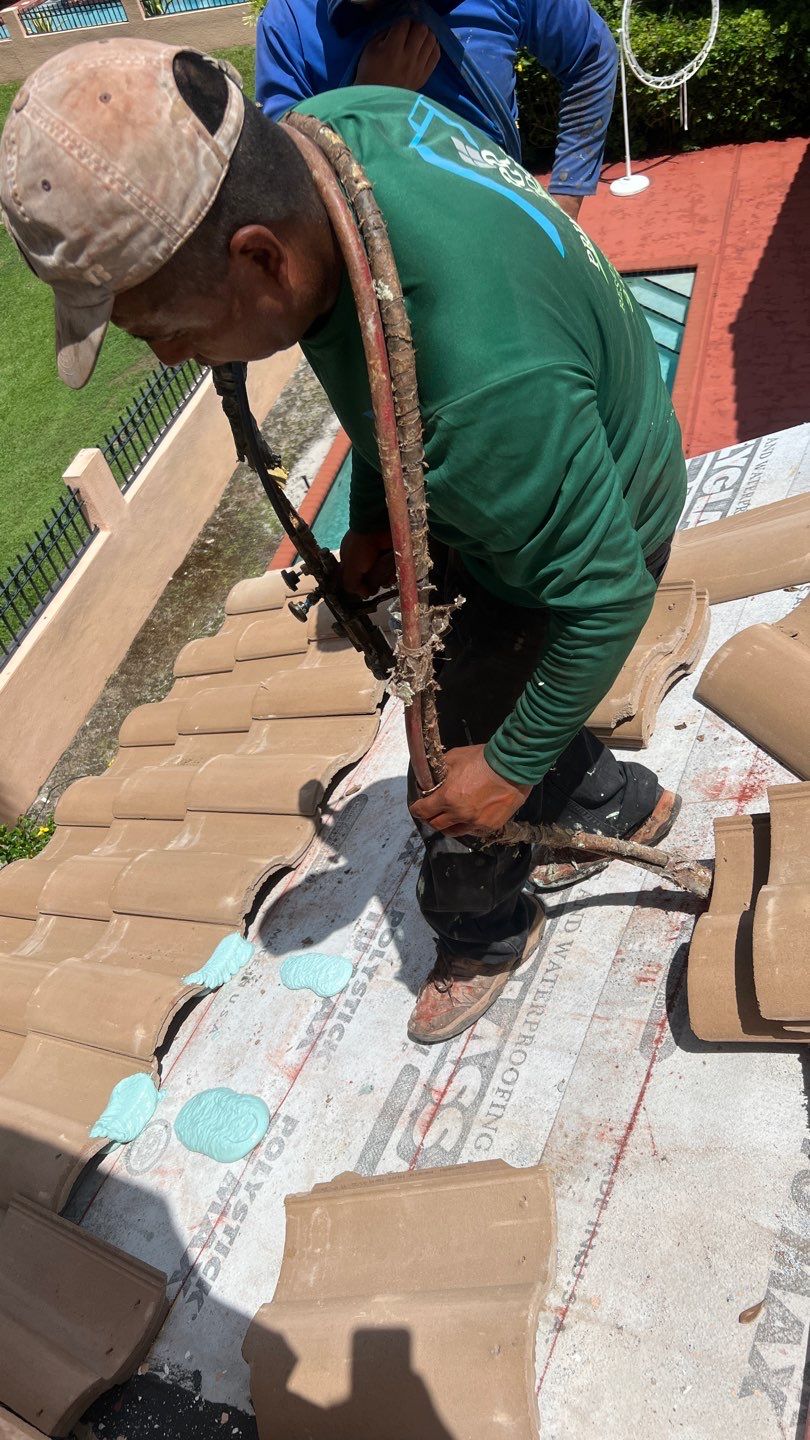 Complete Chimney Rebuild + Tile & Flat Re-Roof  by Morton Roofing, Inc.