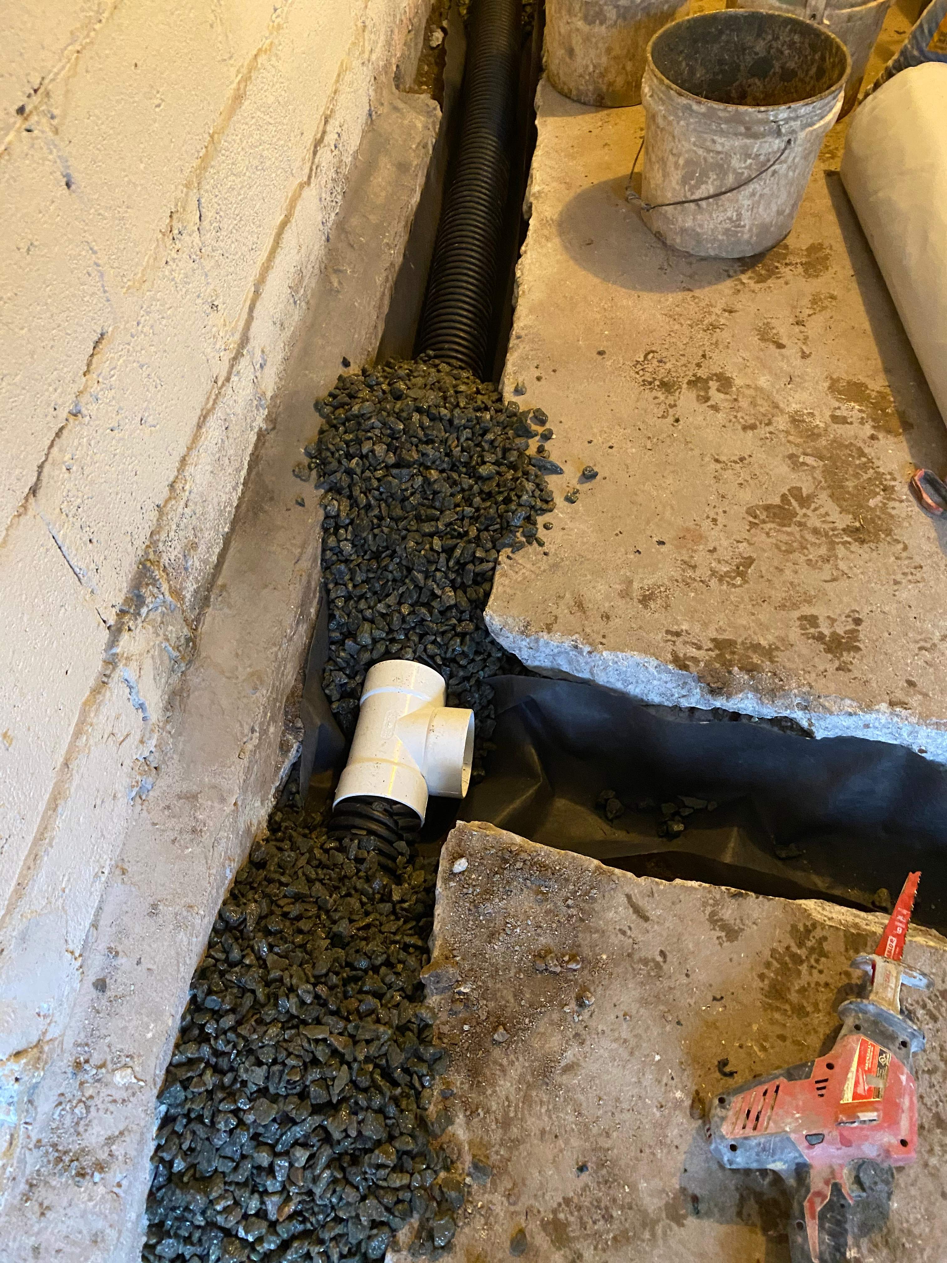 Interior French Drain Job in West Orange, NJ by Pure Service Pro, LLC 