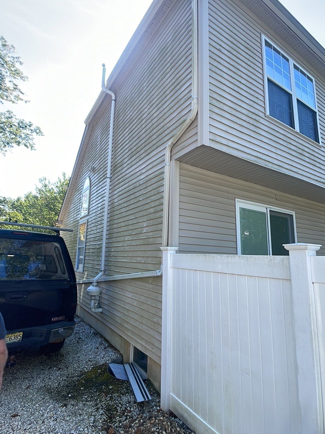 Amazing transformation-House SoftWash & concrete Cleaning by SJ Exterior