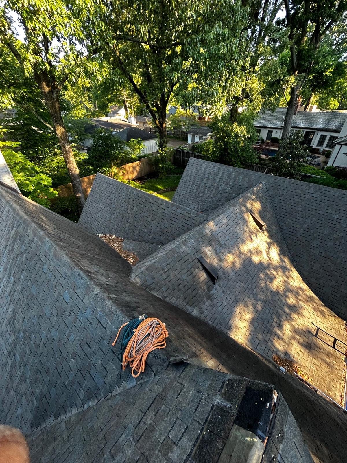 GAF Timberline HDZ Roof Replacement and Exterior Wood Repairs in Memphis by Revival Roofing Services