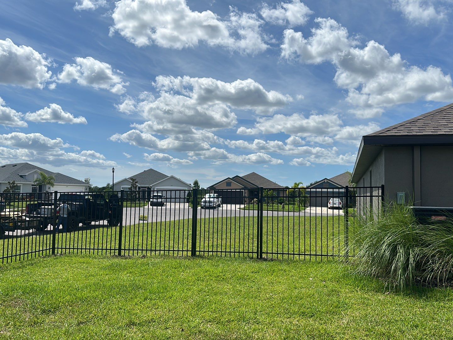 Aluminum Fence Installation using Black 3 Rail Aluminum Fence by Asap fence and gates, LLC