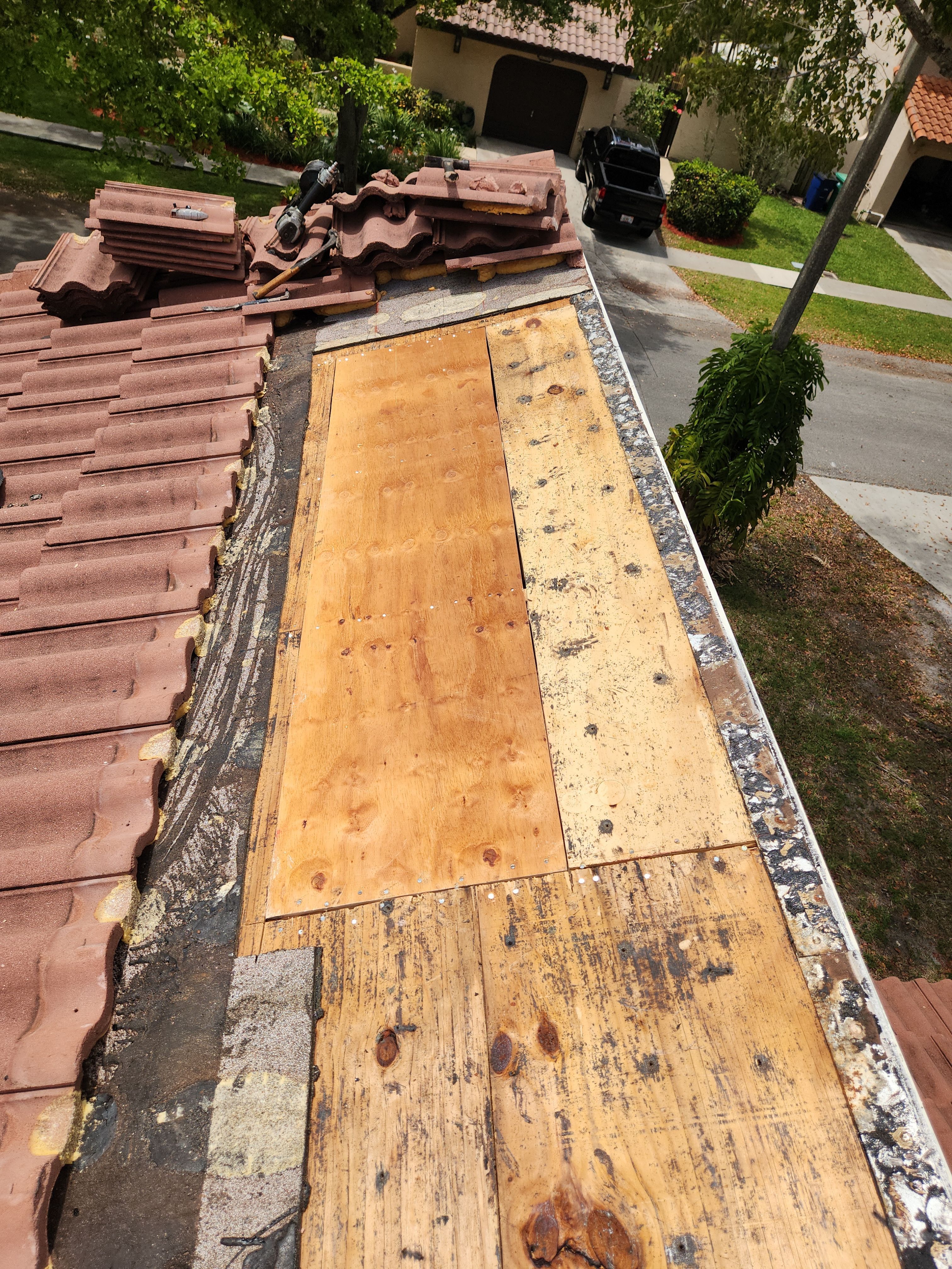 Clay Tile Roof Leak Repair and Sheathing Replacement in Hollywood by Aastro Roofing
