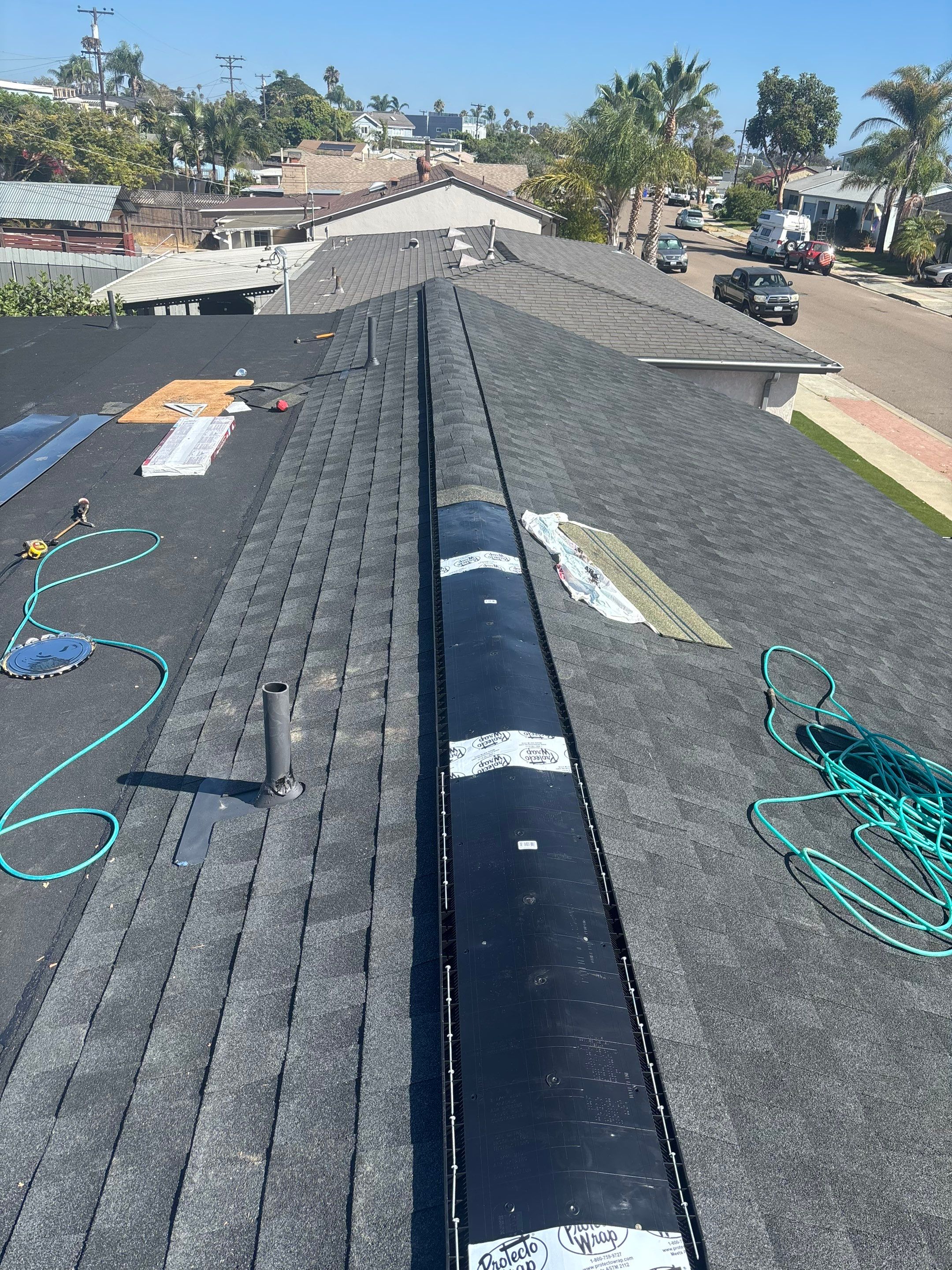 San Diego (Clairemont) New Construction Hybrid Roof | GAF Shingles & Torch-Down Roofing by Zenith Roofing Services