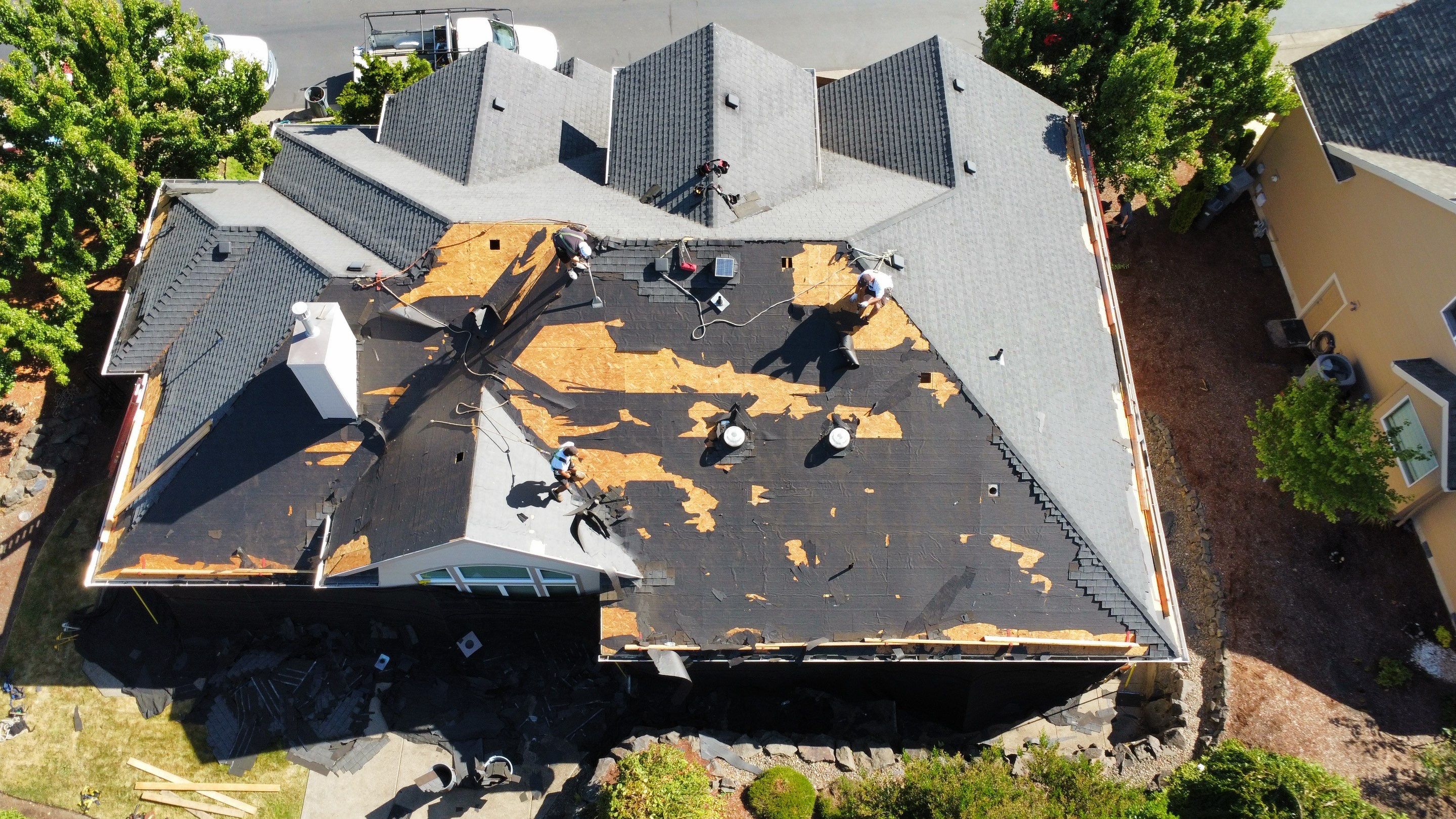 Residential Roofing Installation using IKO Dynasty (Color: Shadow Brown) by Orezona Building & Roofing Company, Inc.