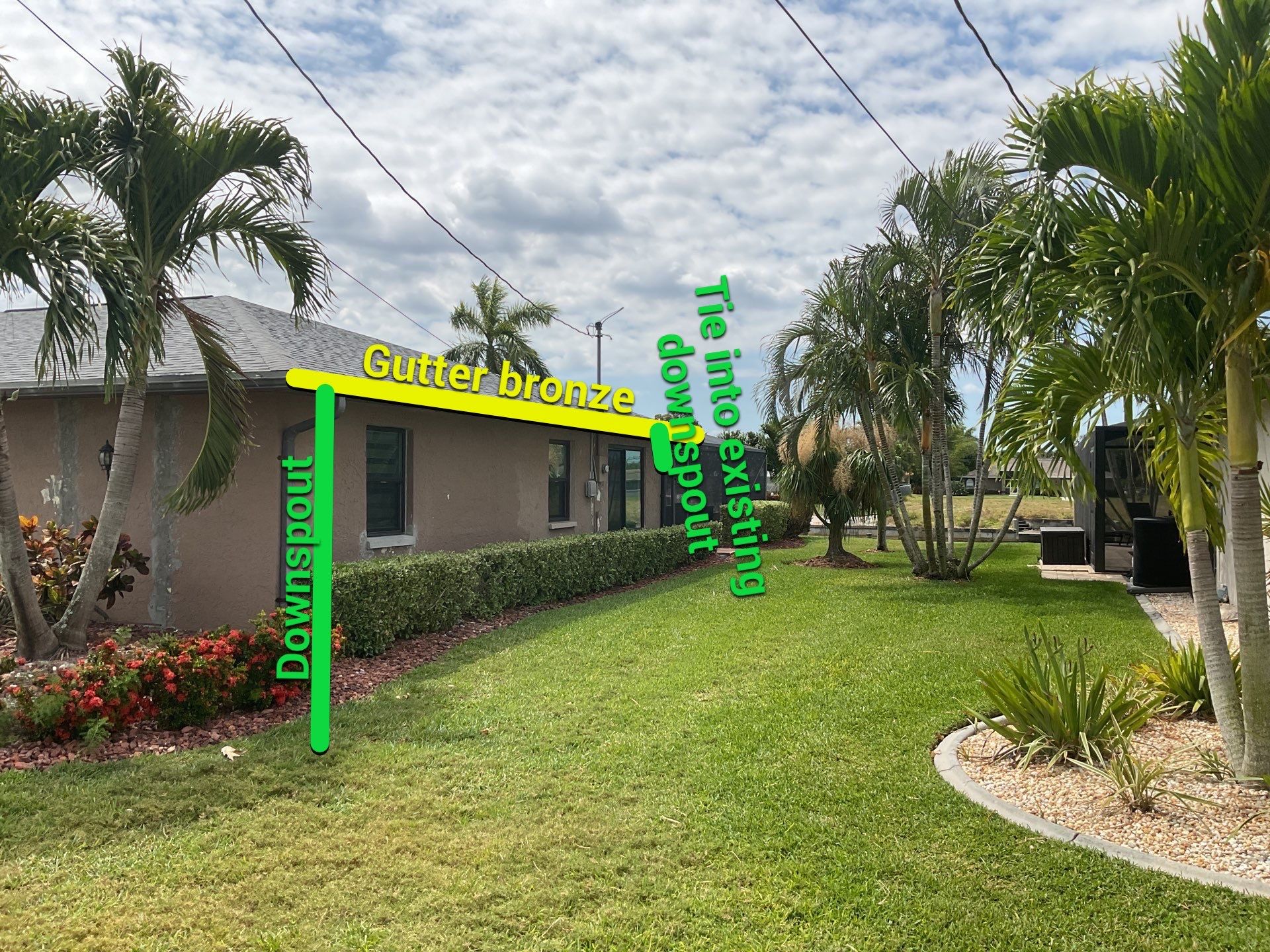 Bronze Seamless Gutters using 6 Inch Seamless Gutters in Cape Coral by Gutter Professors