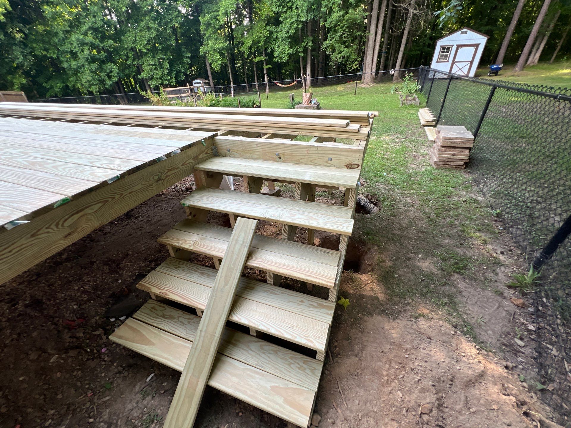 Deck Expansion and Sliding Glass Door Installation in Clayton by The Remodeling Company