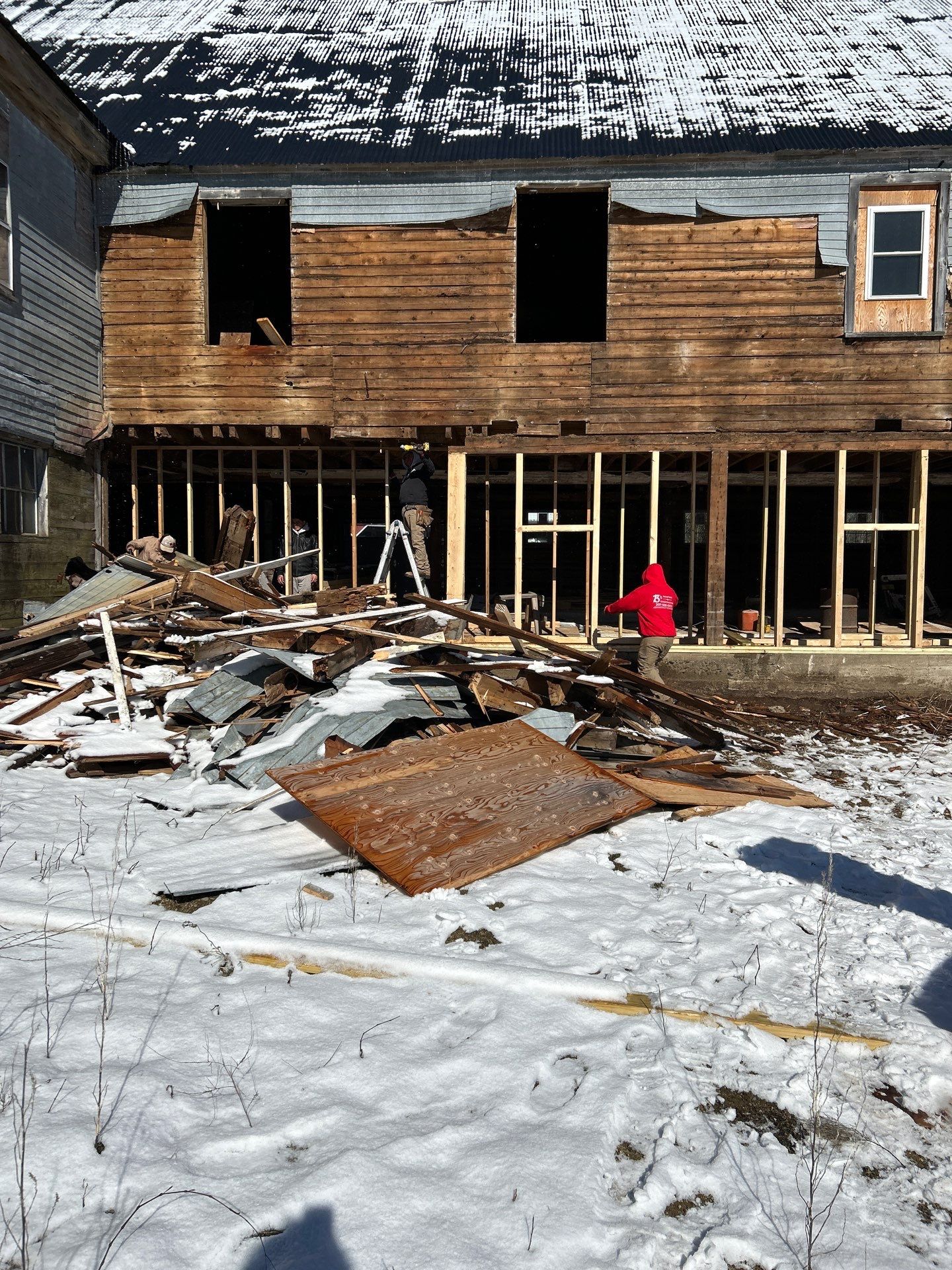 Barn Restoration and Board-and-Batten Siding Installation in Hansons Ridge by B's Roofing & Construction LLC