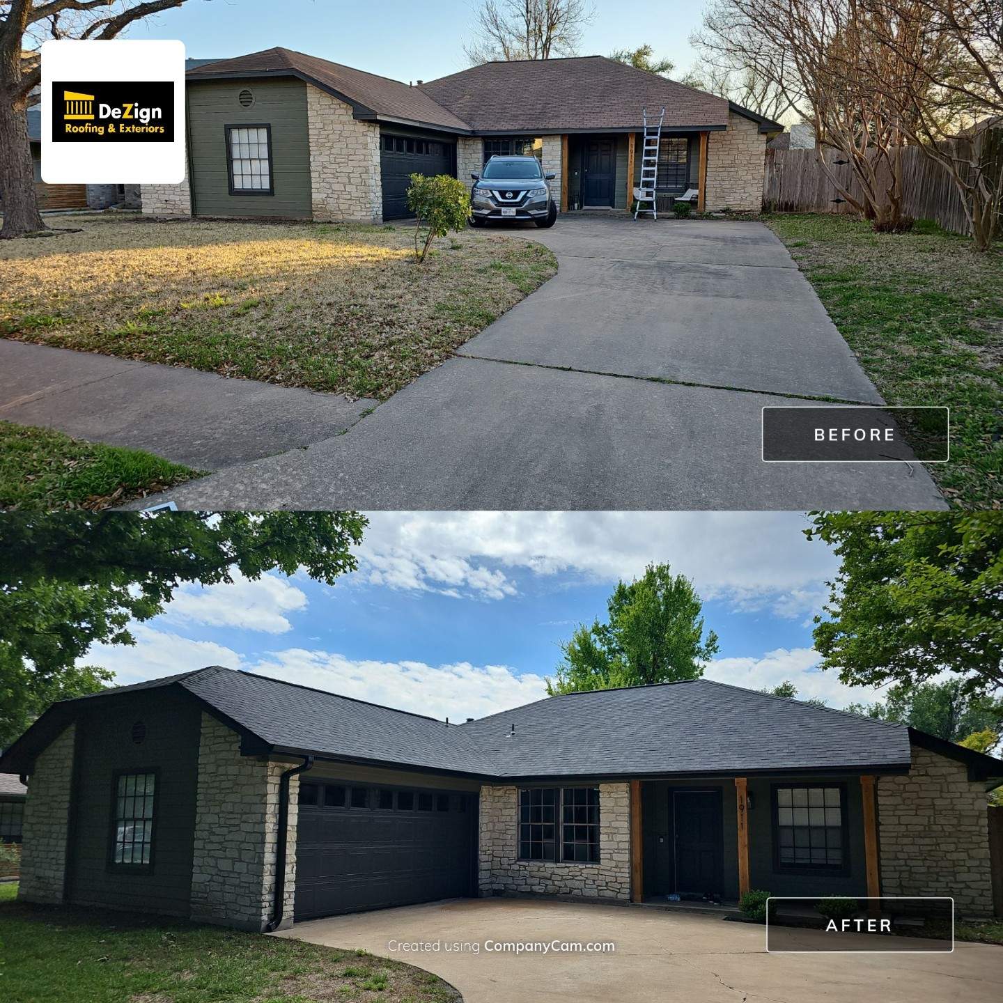 Residential Roofing Installation using Owens Corning Oakridge Onyx Black by DeZign Roofing & Exteriors