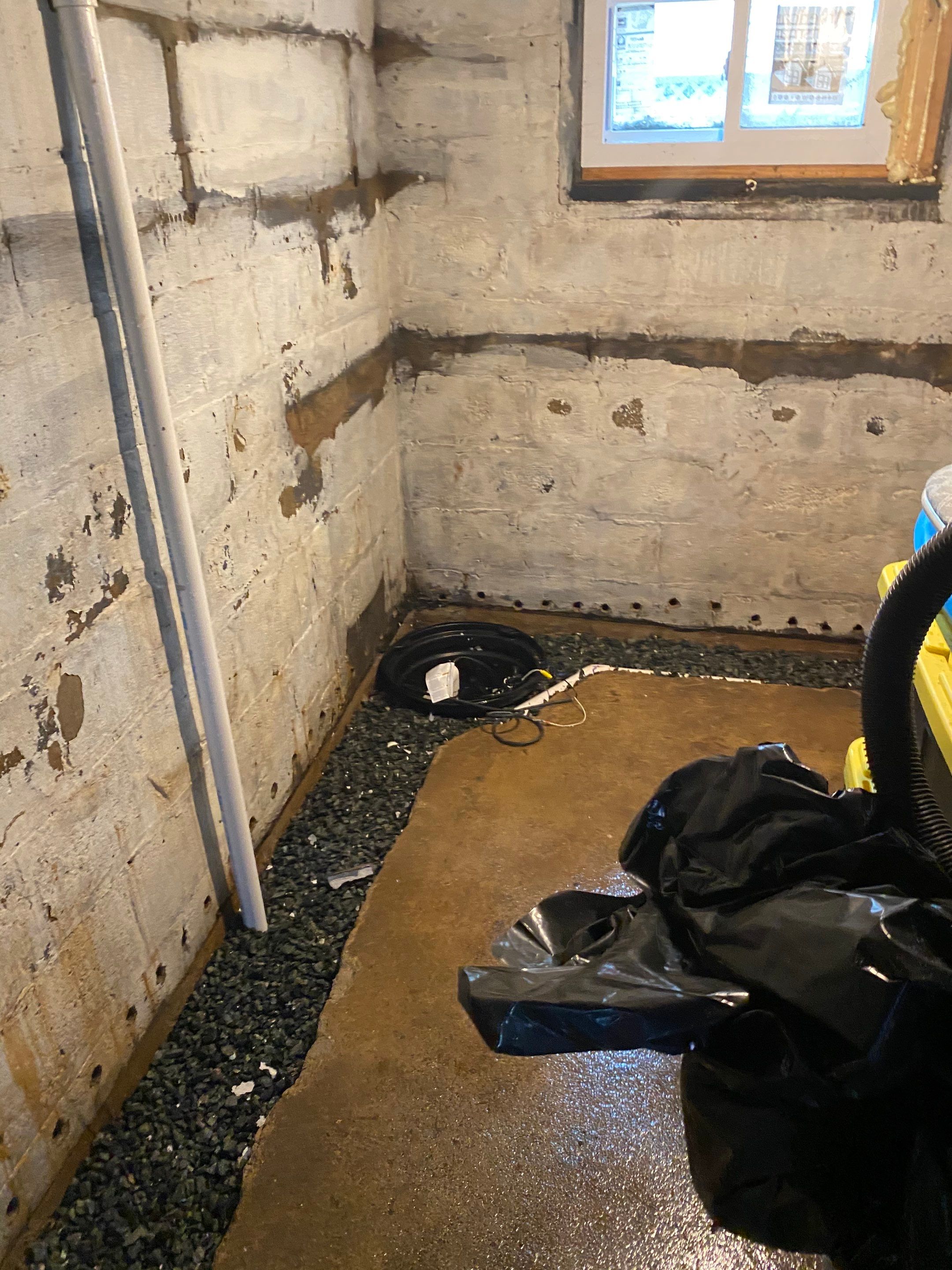 Interior French Drain Job in Lyndhurst, NJ by Pure Service Pro, LLC 