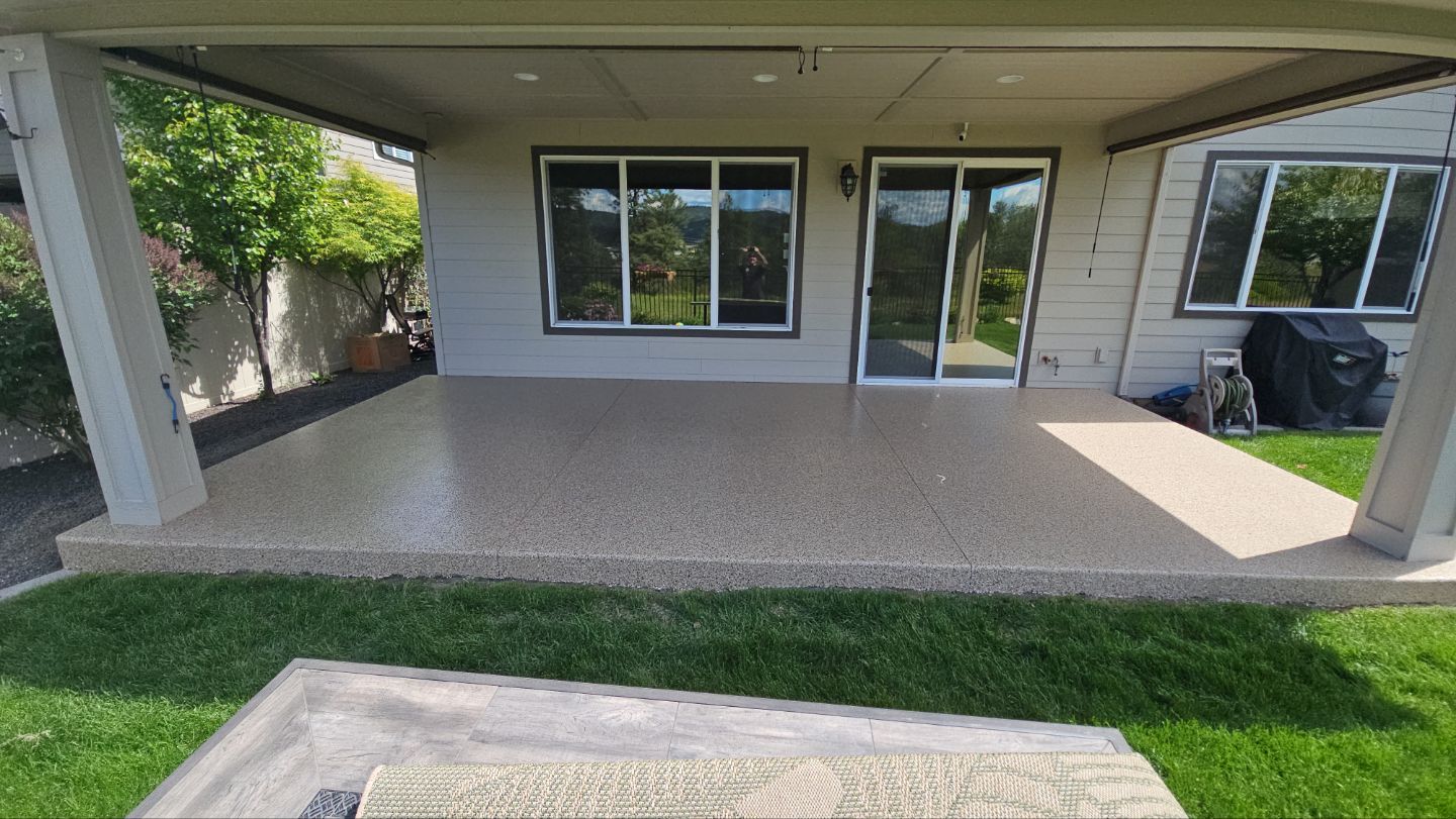 Patio Transformation using Pecan by Croc Coatings, LLC