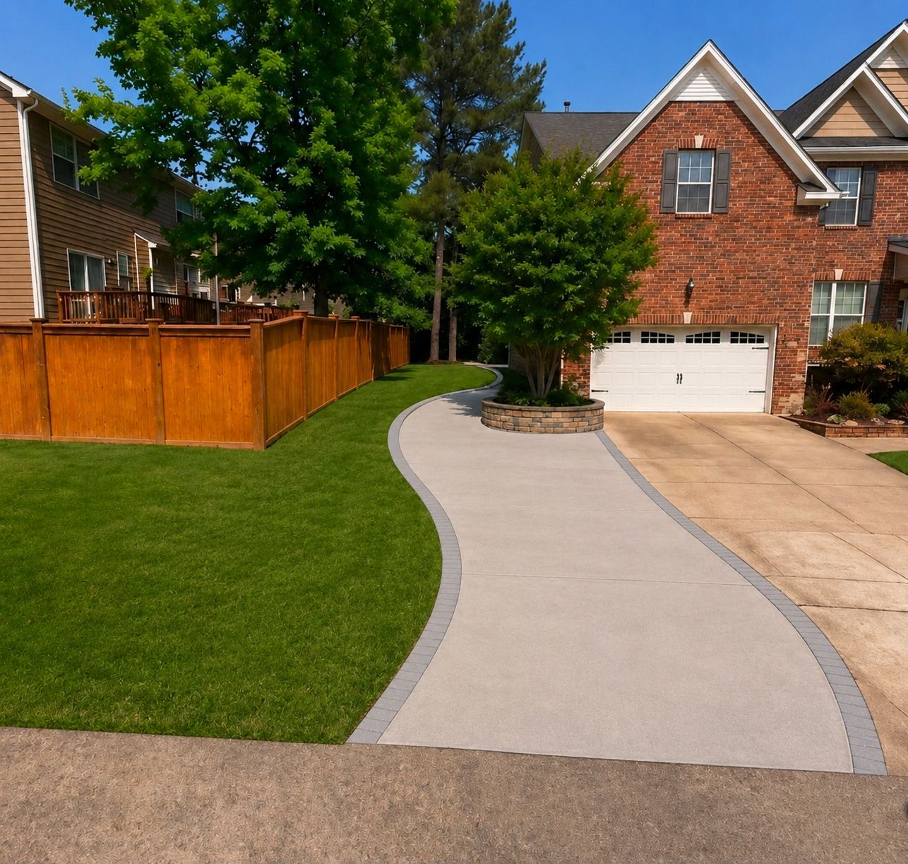 Concrete Driveway Expansion & Retaining Wall | Apex, NC by Elite Remodeling and Design LLC