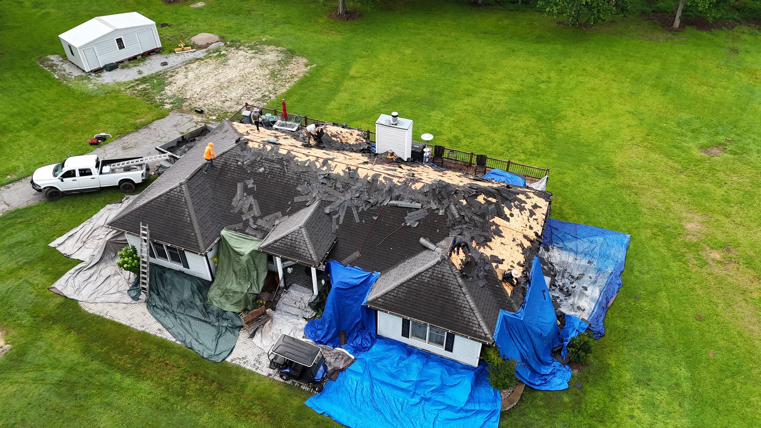 Asphalt Shingle Roof Replacement and Decking Repair in Edgefield by Roofers LLC